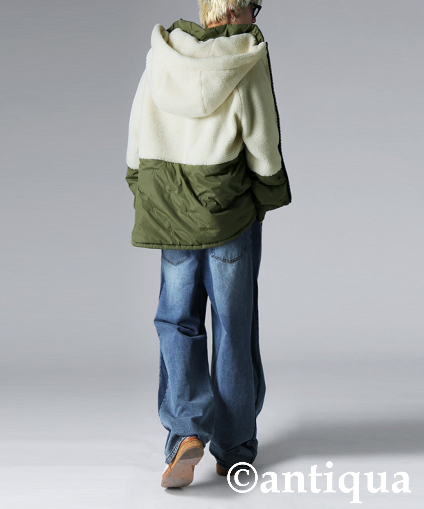 Mixed-Material Quilting Jacket Men's