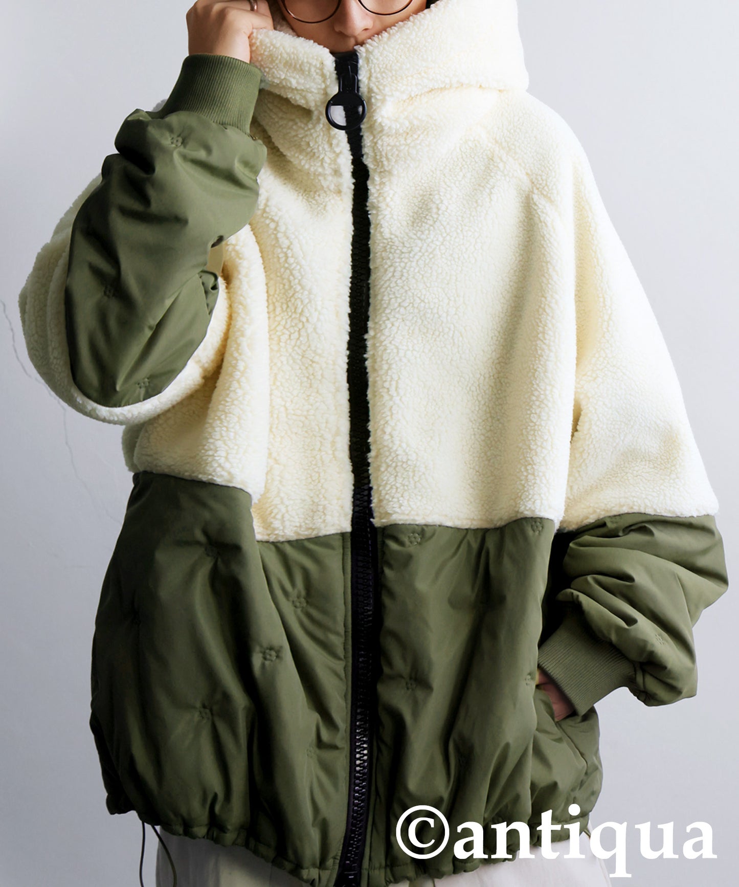 Mixed-Material Quilting Jacket Men's