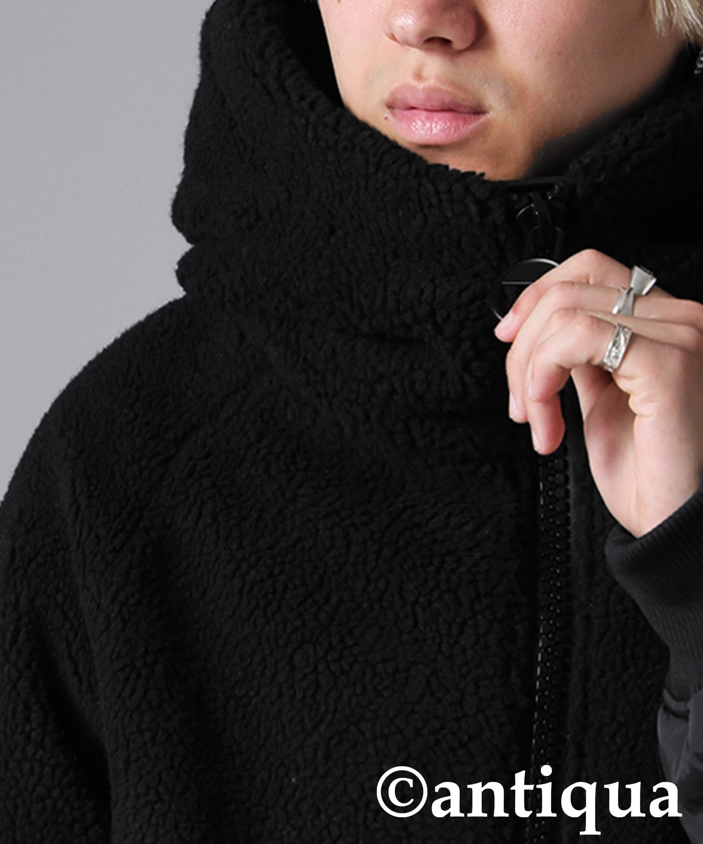 Mixed-Material Quilting Jacket Men's