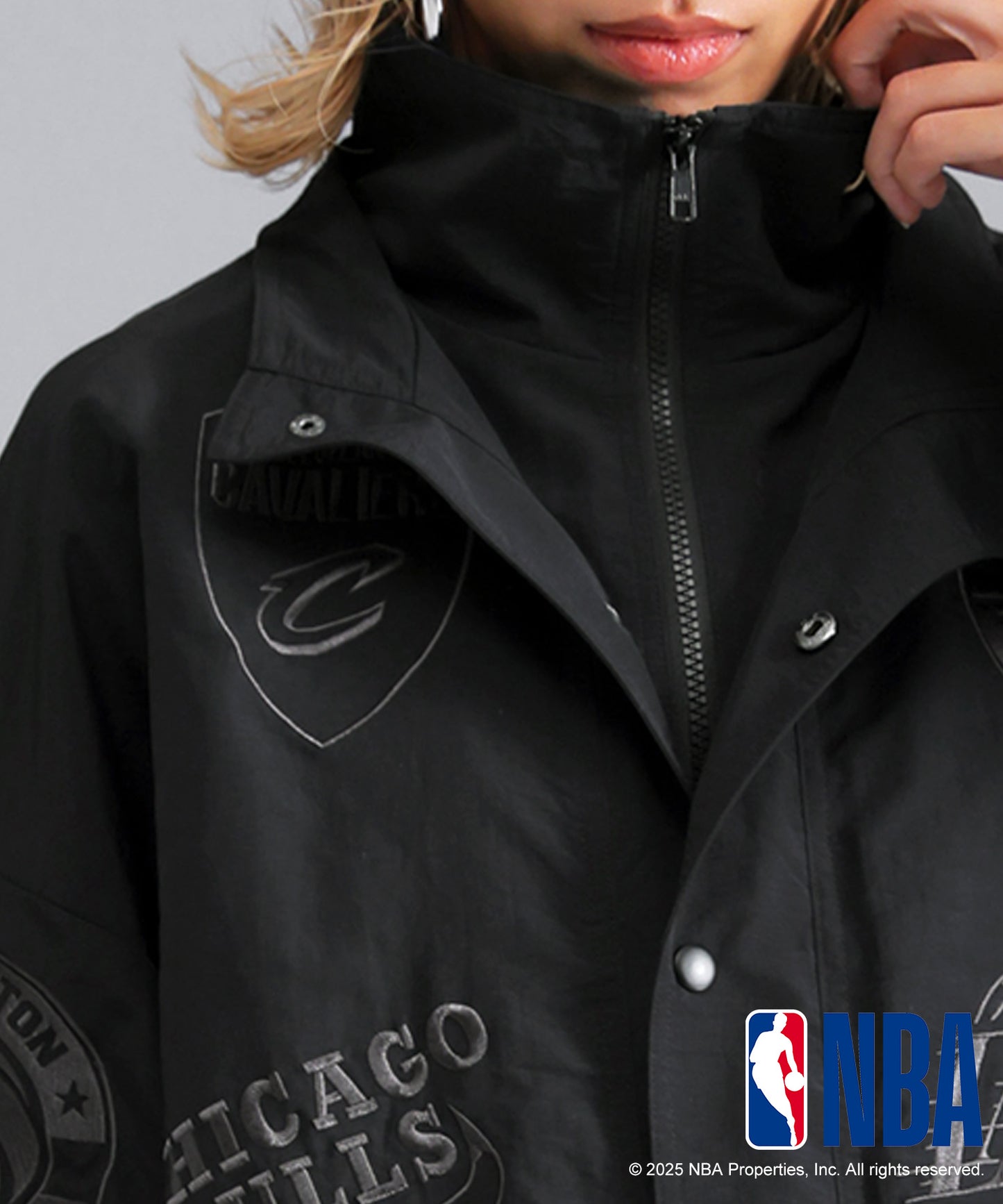 Official NBA Logo Embroidered Balloon Jacket Ladies