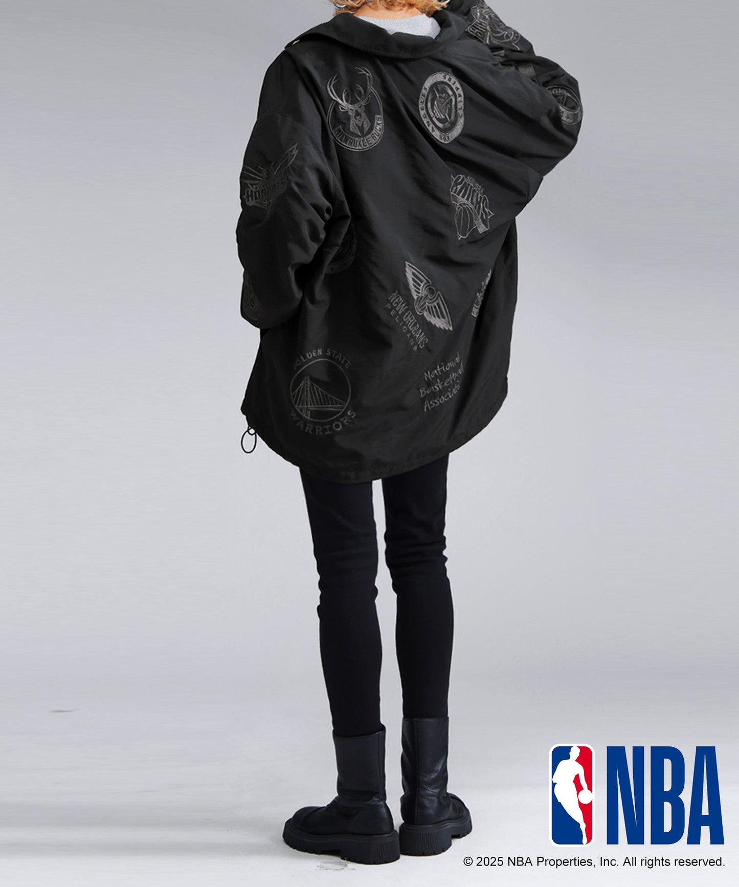 Official NBA Logo Embroidered Balloon Jacket Ladies