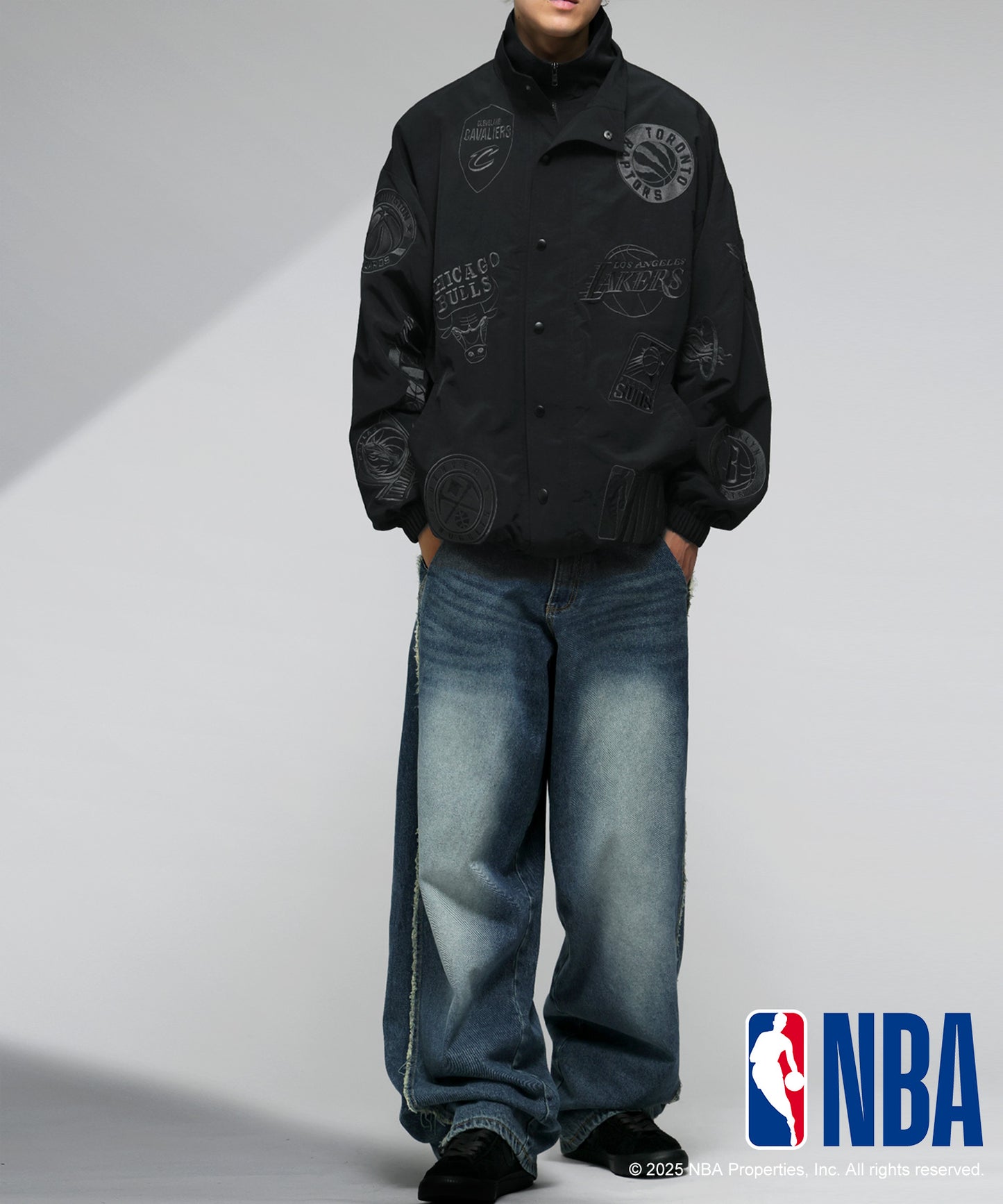 Official NBA Logo Embroidered Balloon Jacket Men's