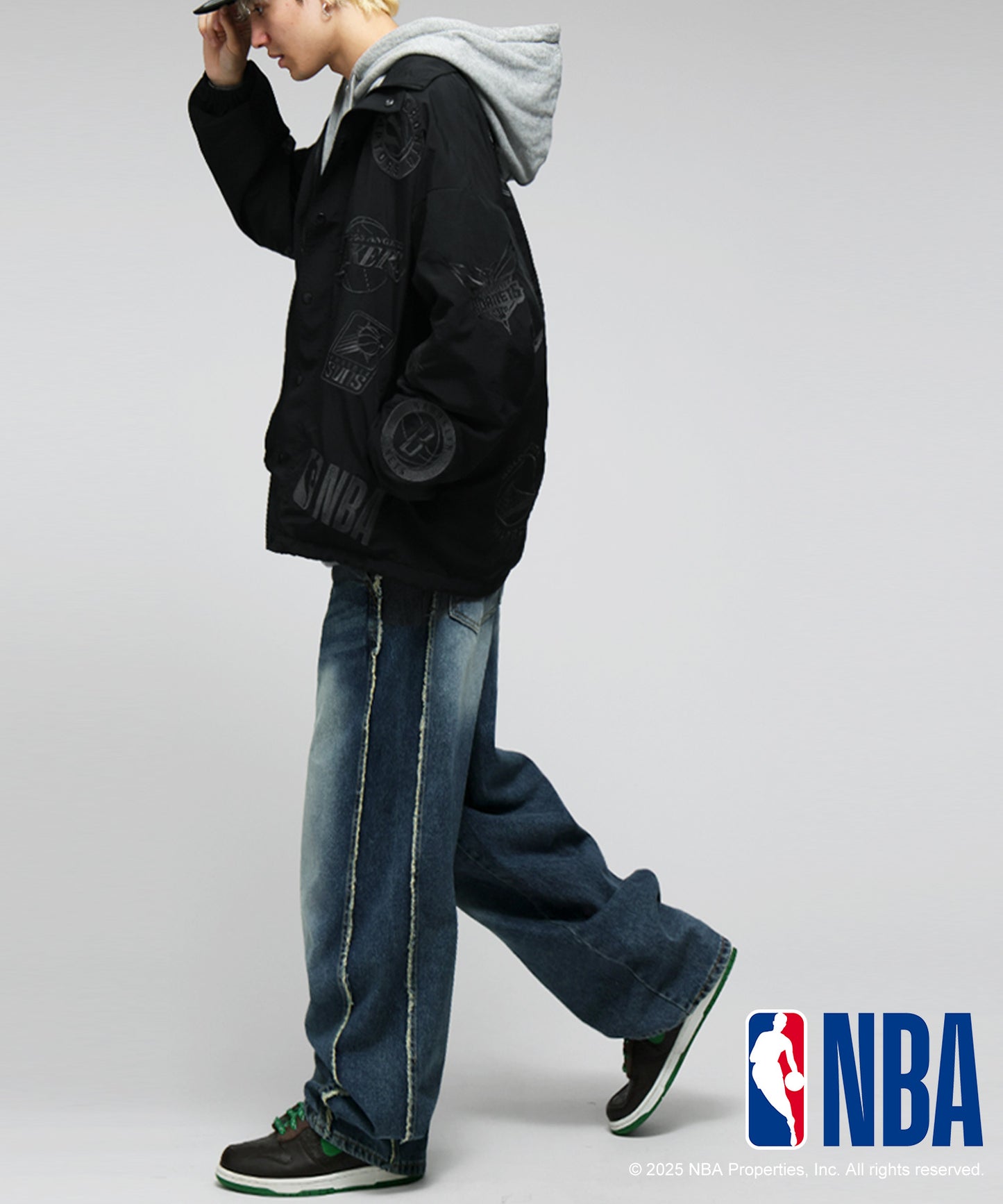 Official NBA Logo Embroidered Balloon Jacket Men's