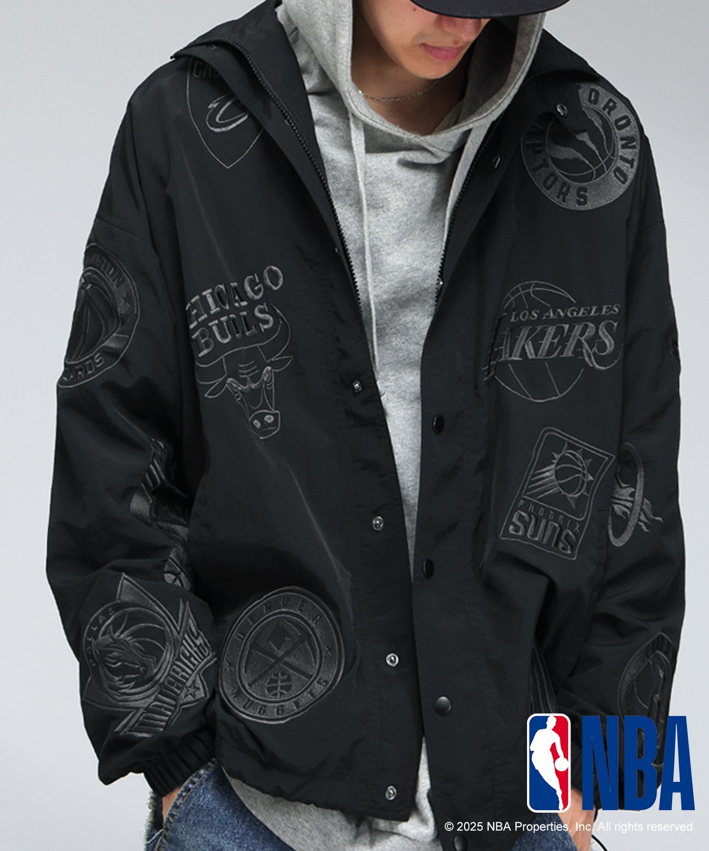 Official NBA Logo Embroidered Balloon Jacket Men's
