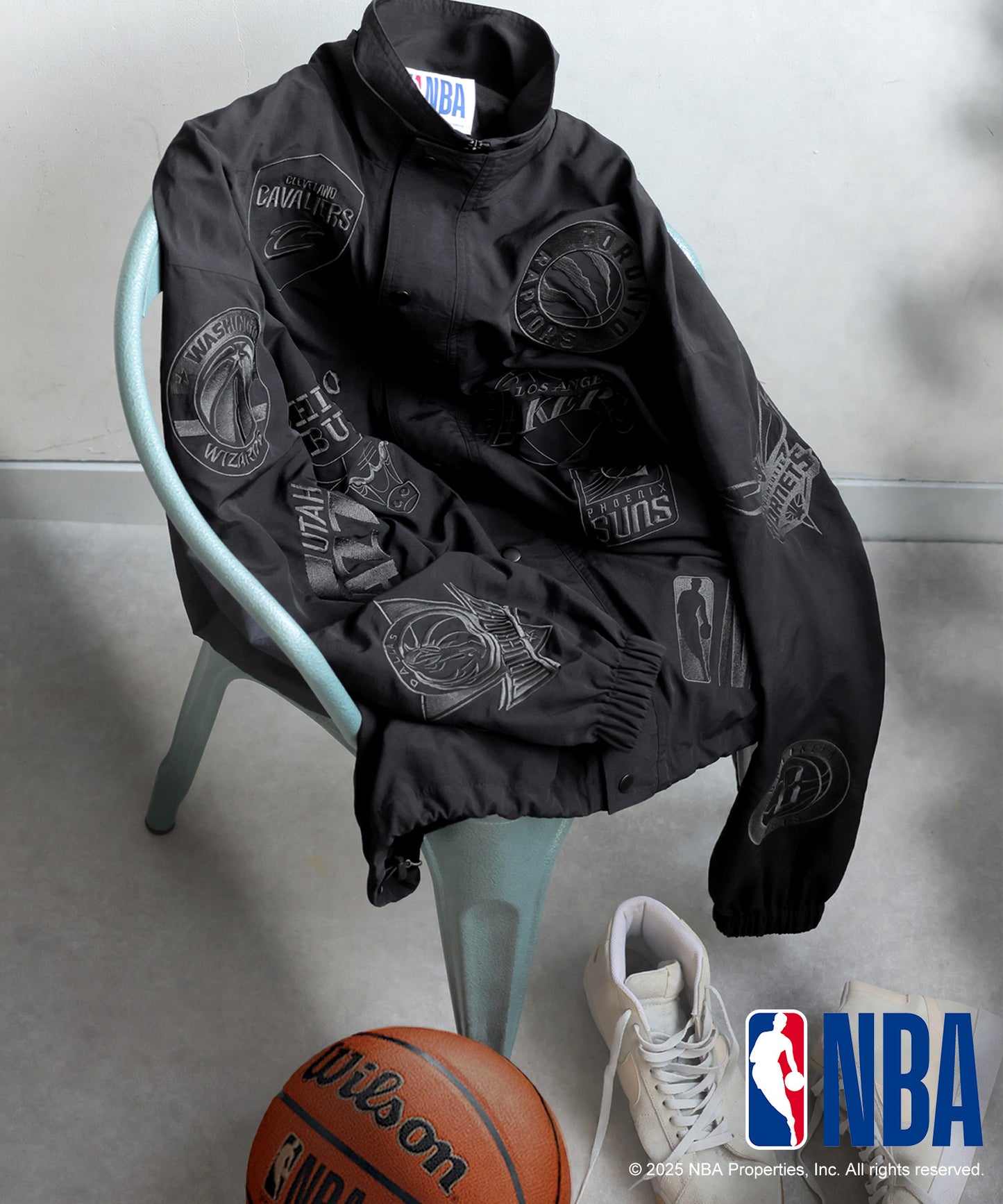 Official NBA Logo Embroidered Balloon Jacket Ladies