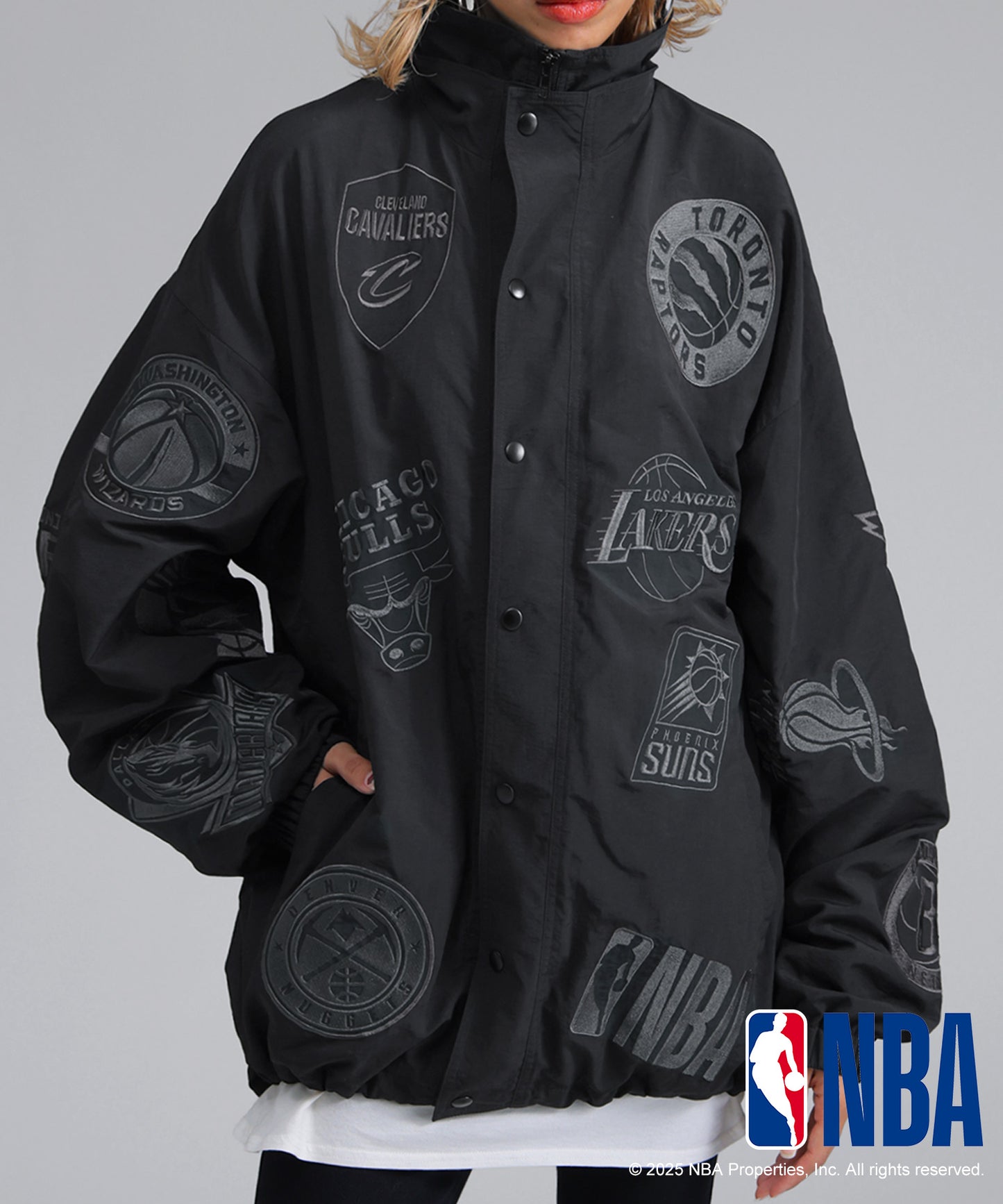 Official NBA Logo Embroidered Balloon Jacket Ladies