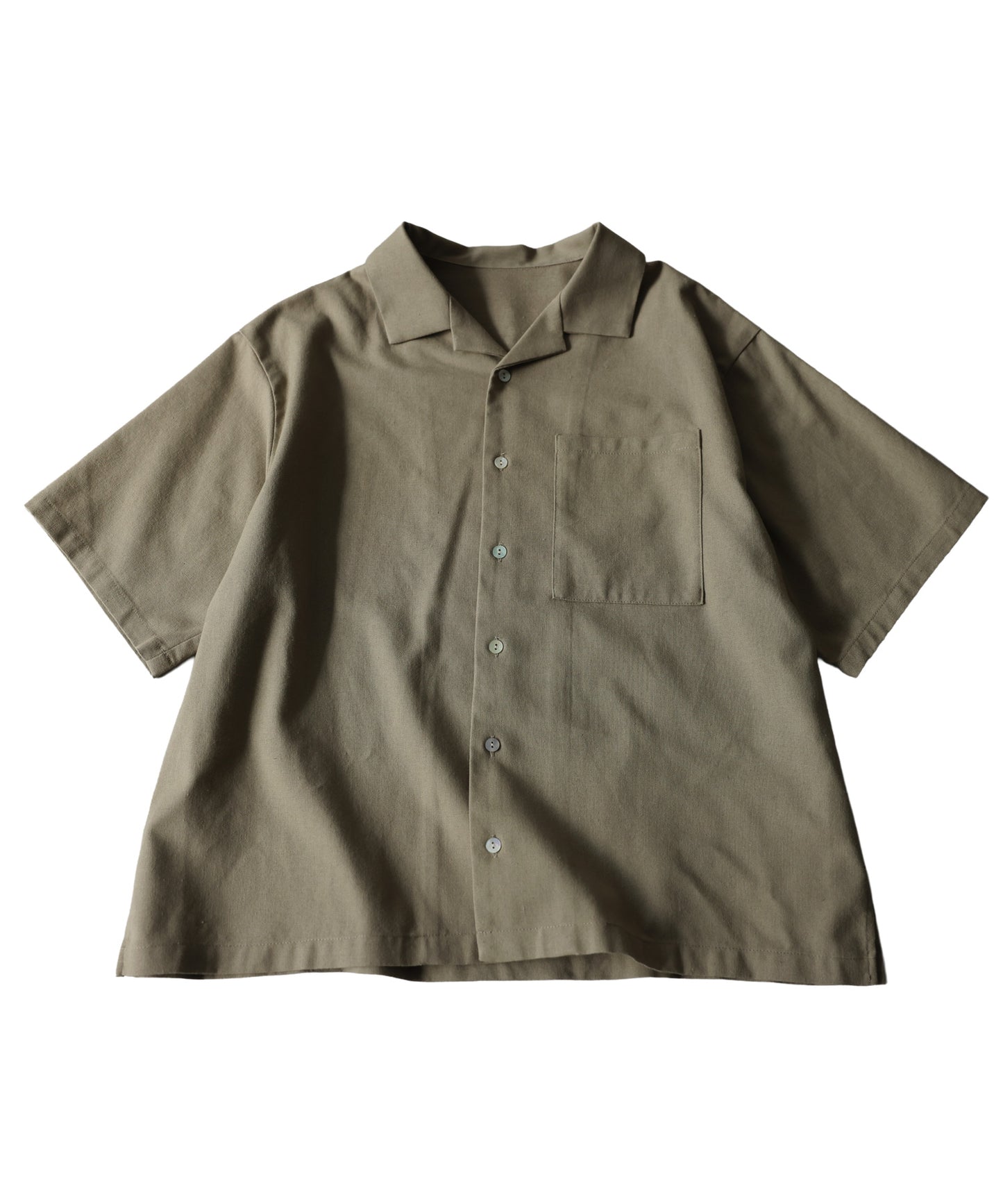 Open-Collar Linen Blend Shirt Men’s