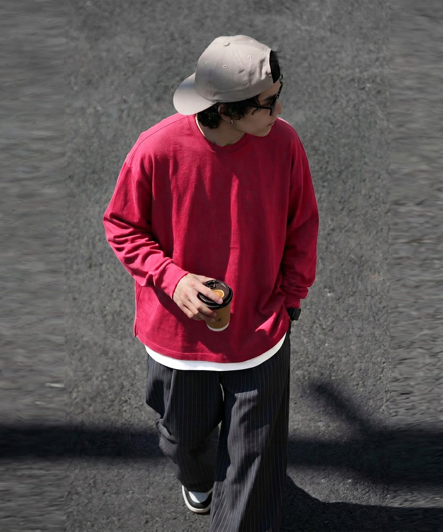 100% Cotton Plain Long-Sleeve T-Shirt  Men’s