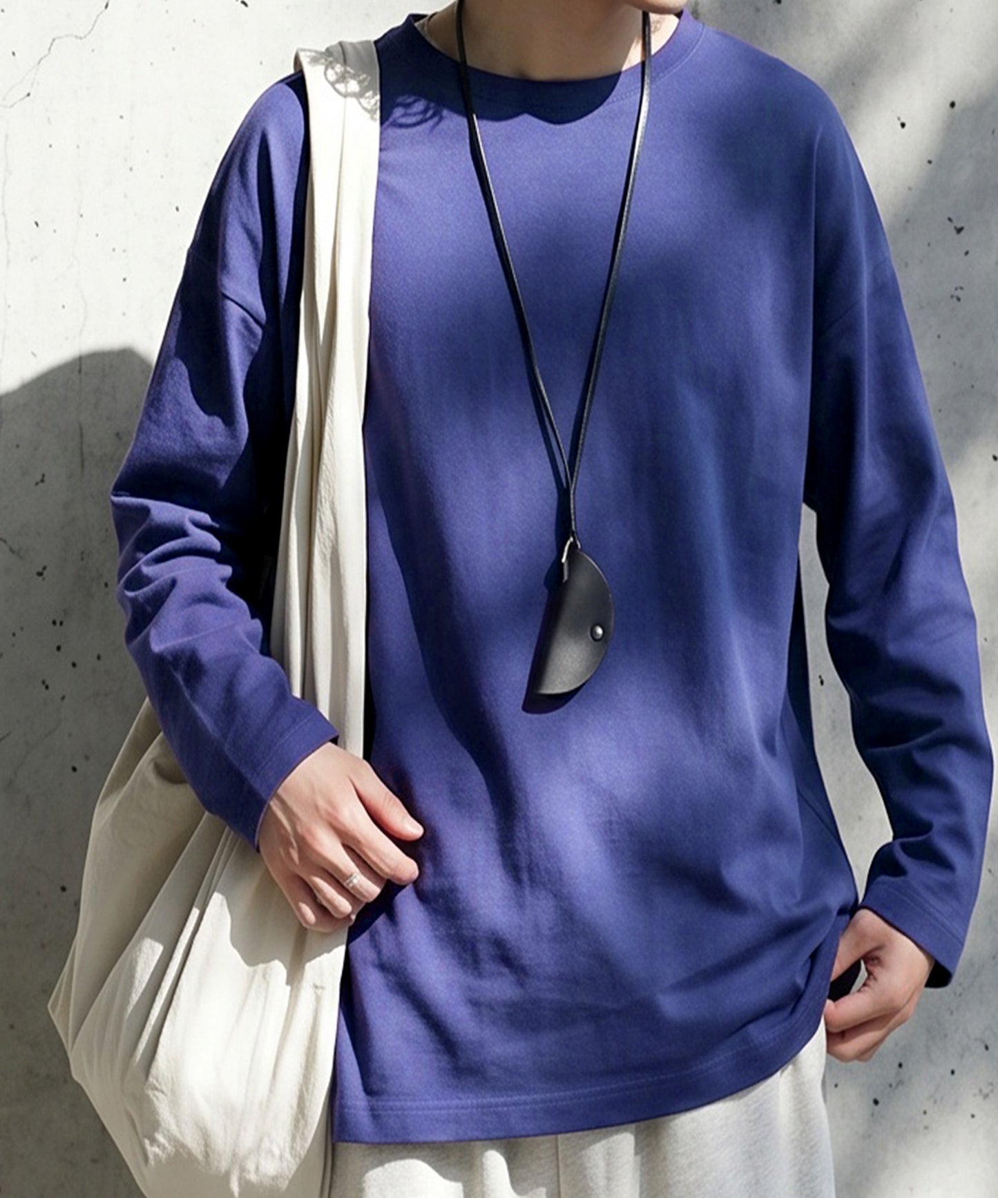 100% Cotton Plain Long-Sleeve T-Shirt  Men’s