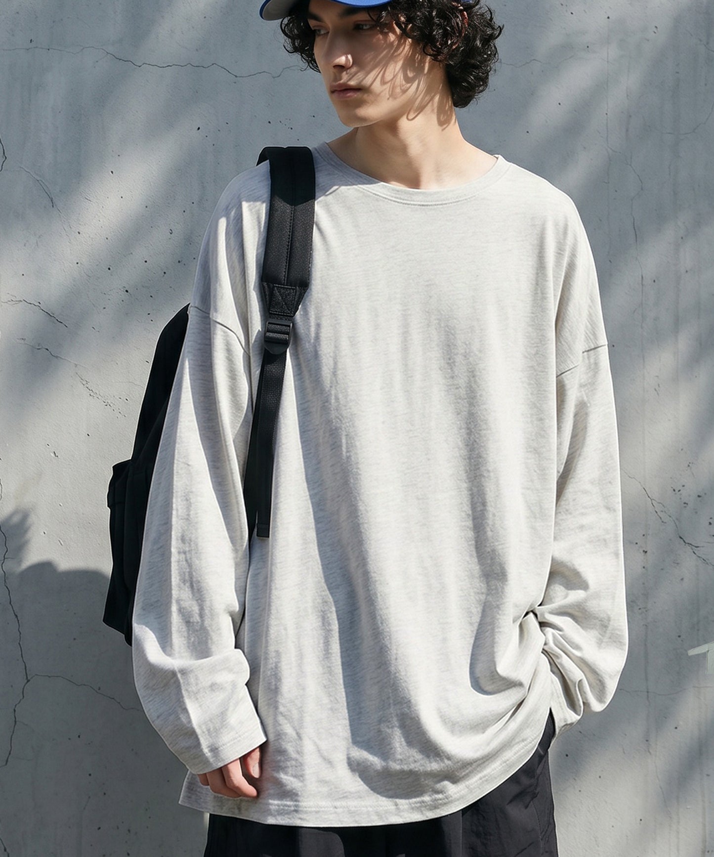 100% Cotton Plain Long-Sleeve T-Shirt  Men’s