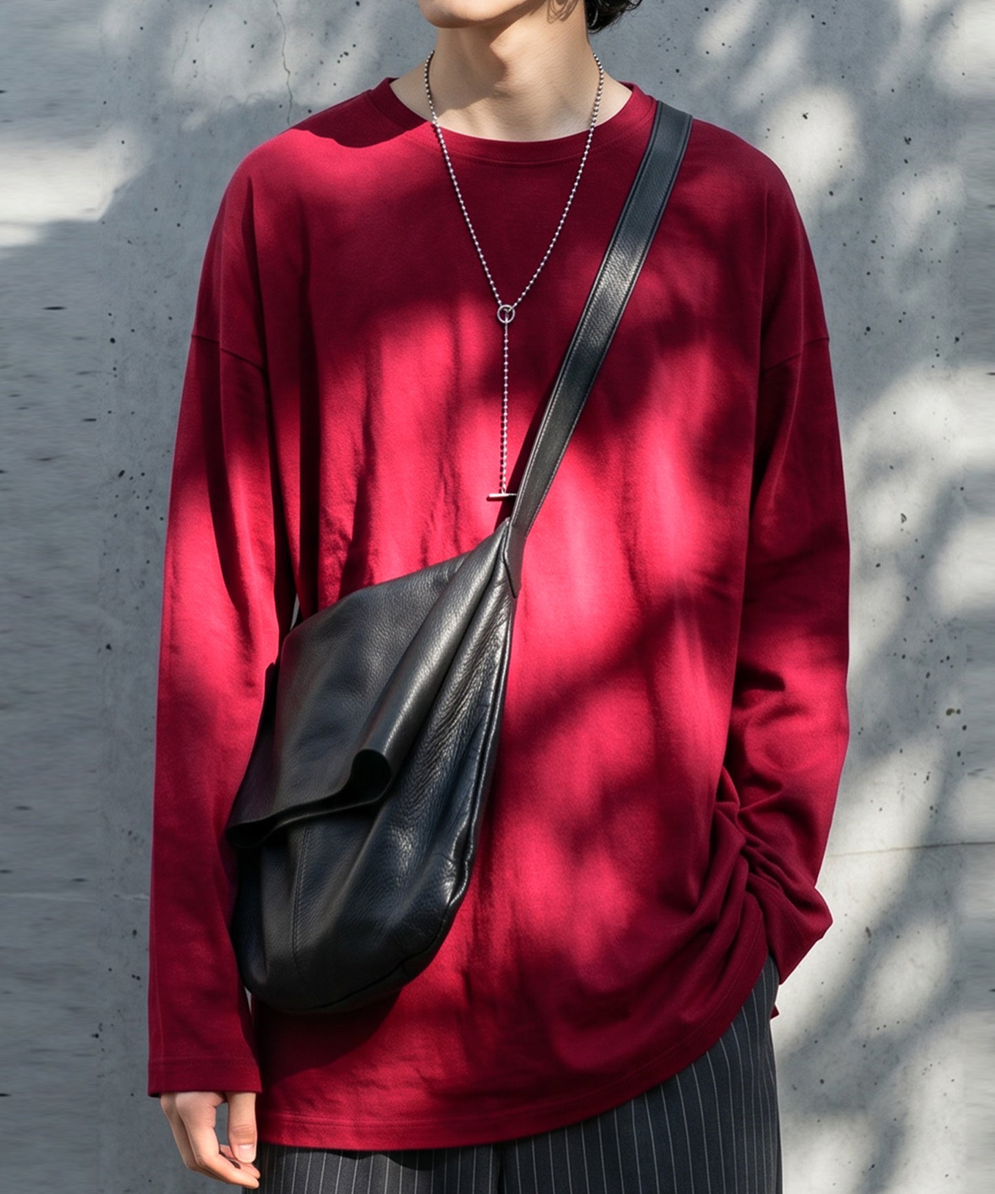 100% Cotton Plain Long-Sleeve T-Shirt  Men’s