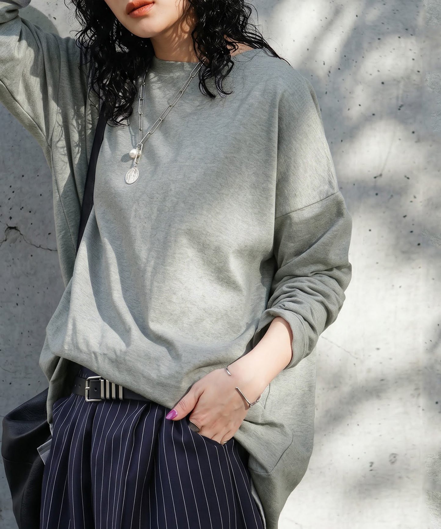 100% Cotton Plain Long-Sleeve T-Shirt Ladies
