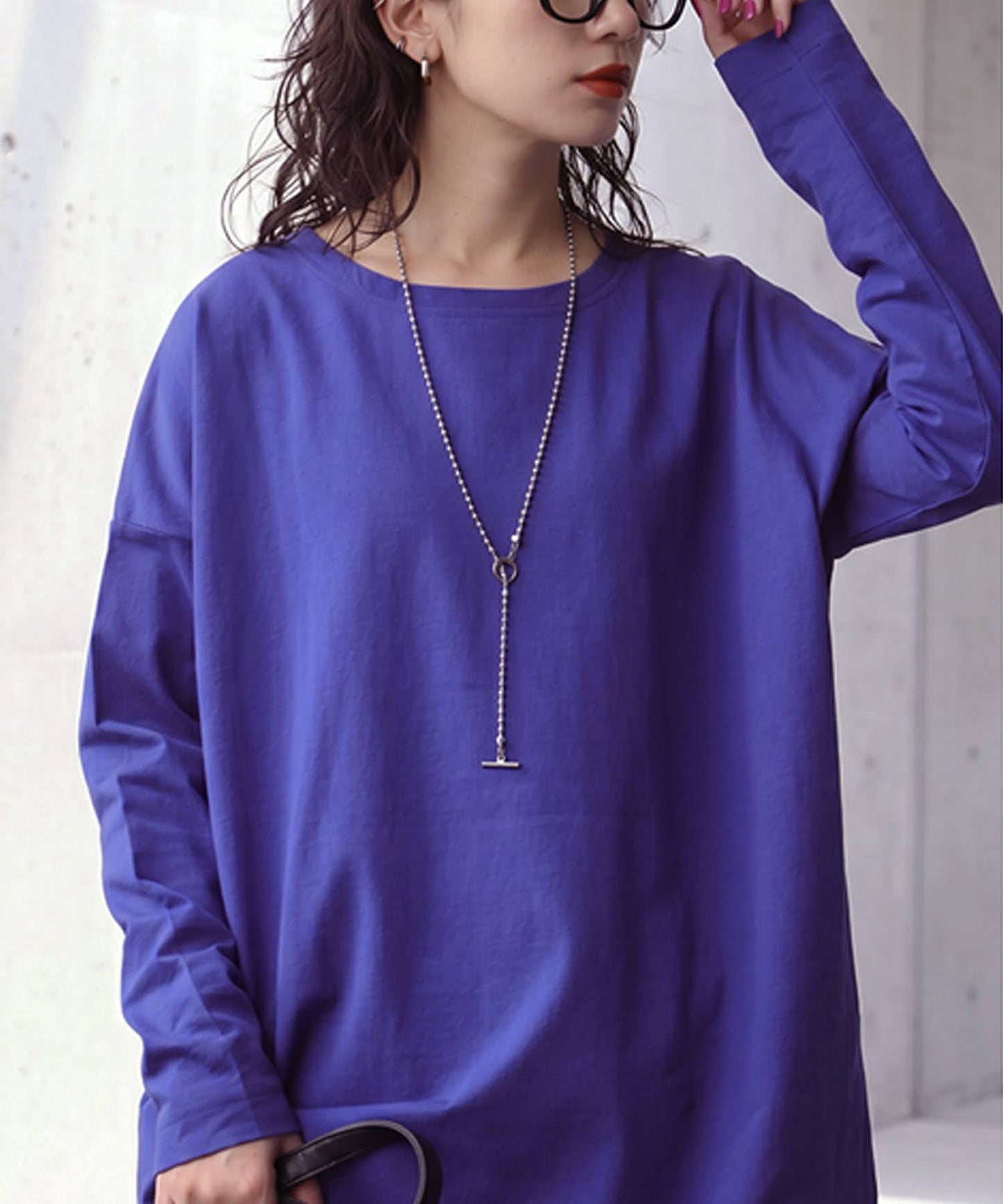 100% Cotton Plain Long-Sleeve T-Shirt Ladies