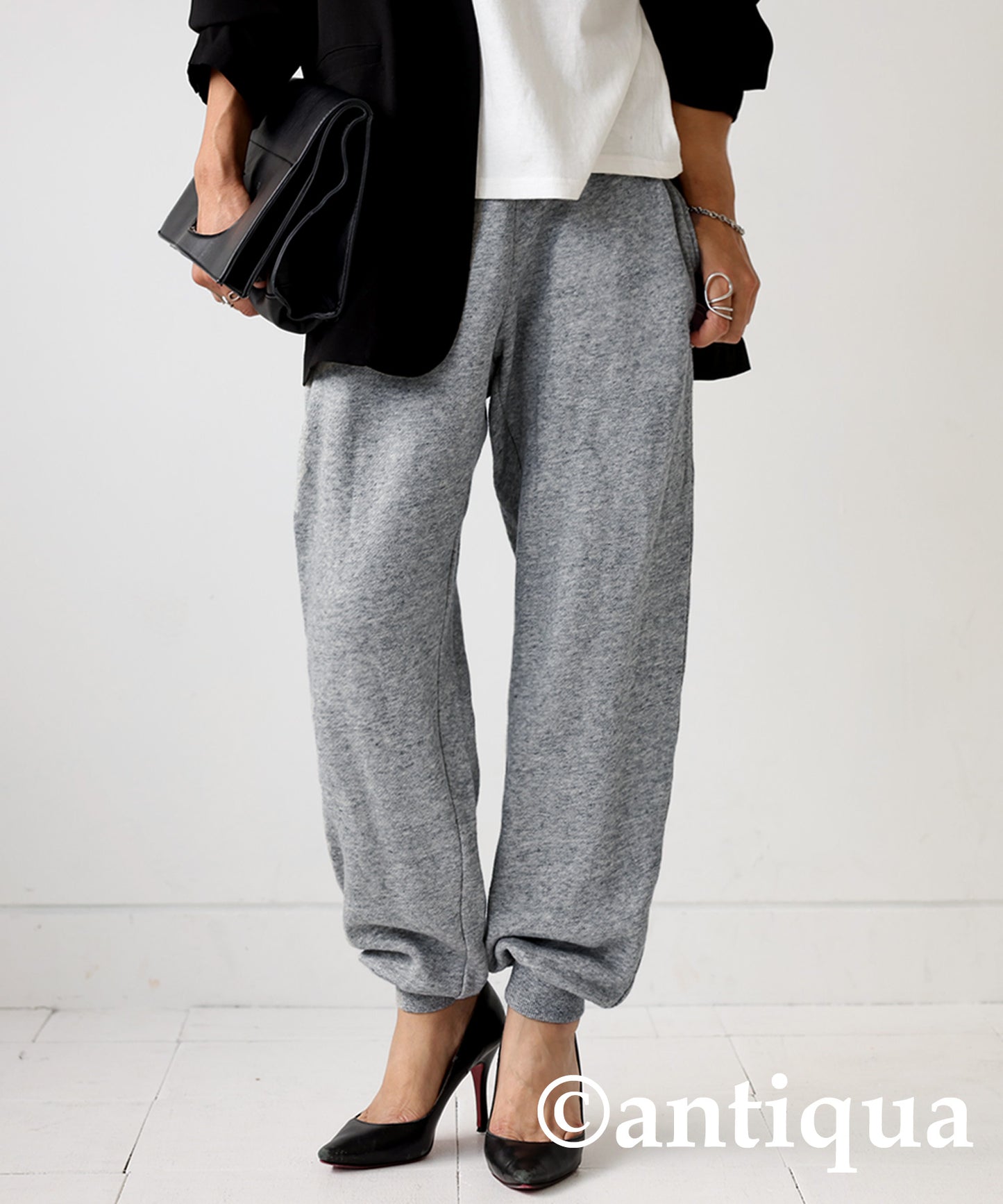 Gauze Pile fabric Sweat Pants Ladies Bottoms Cotton