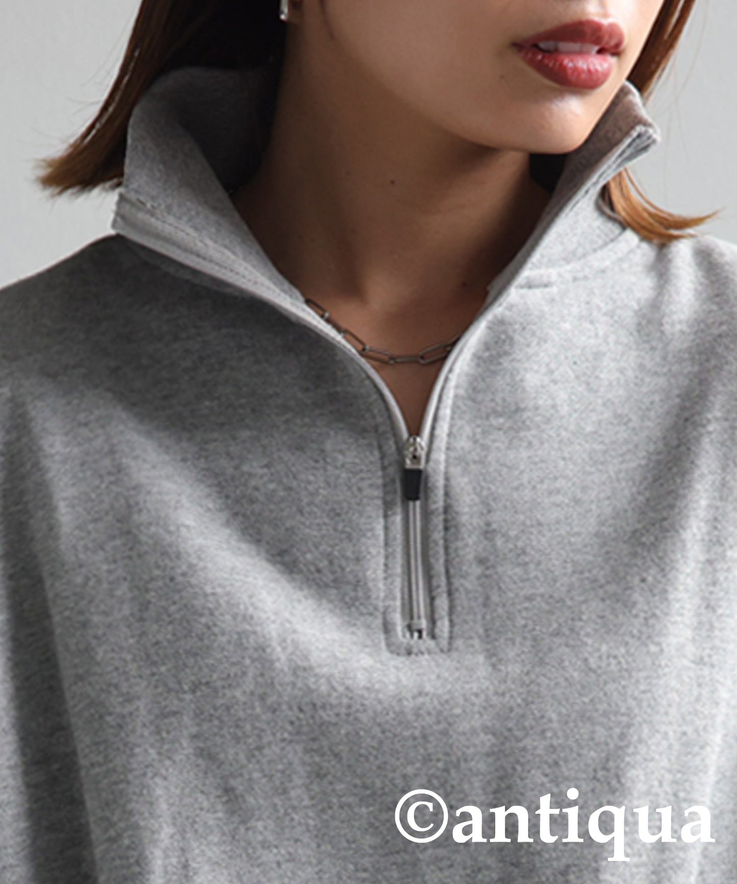 Ladies half zip pullover