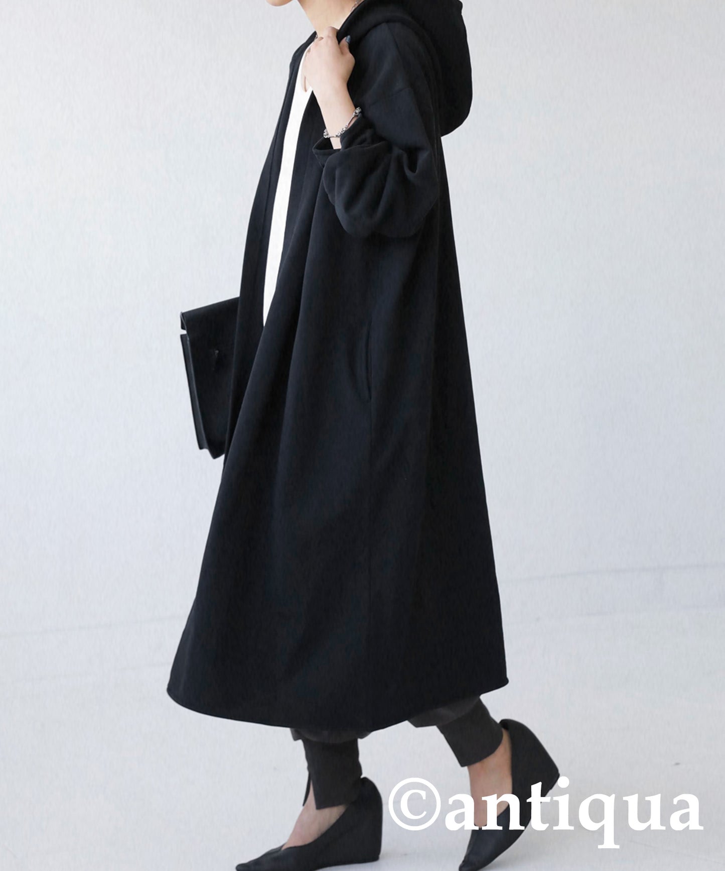 Ladies long cardigan french terry HAORI