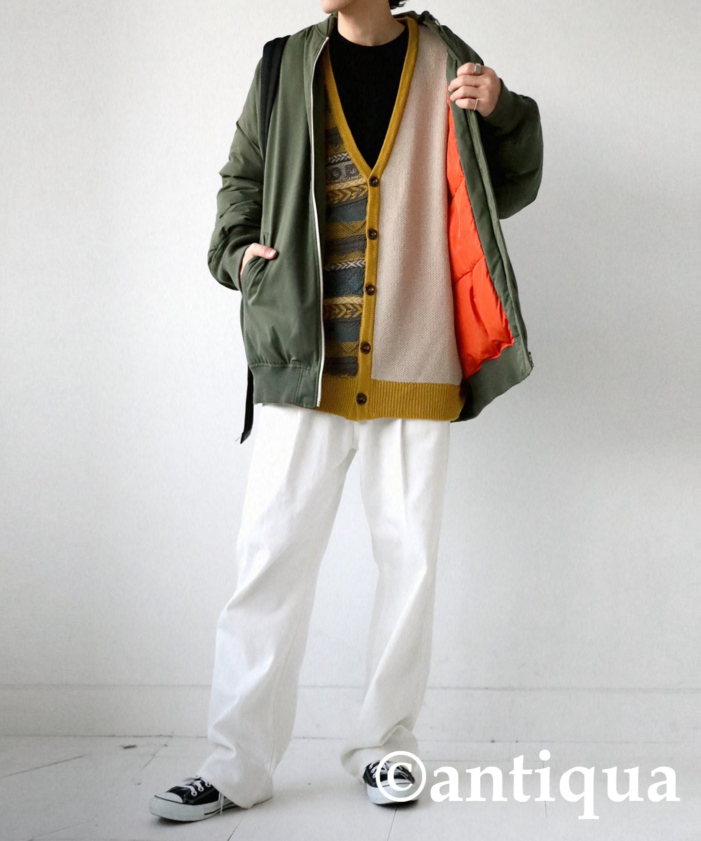 Men's knittig asymmetry cardigan