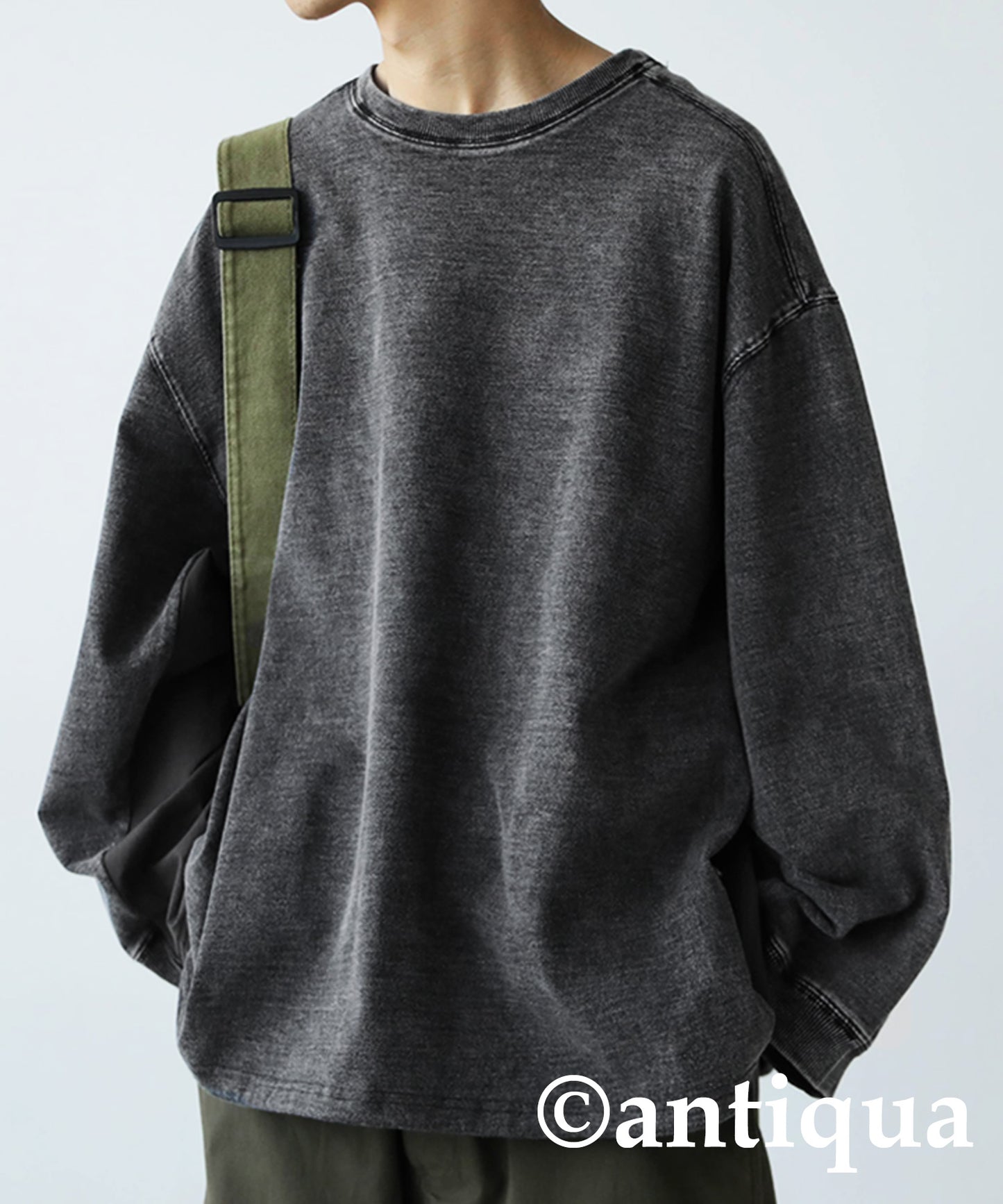 Men's switching drawstring sweatshirt