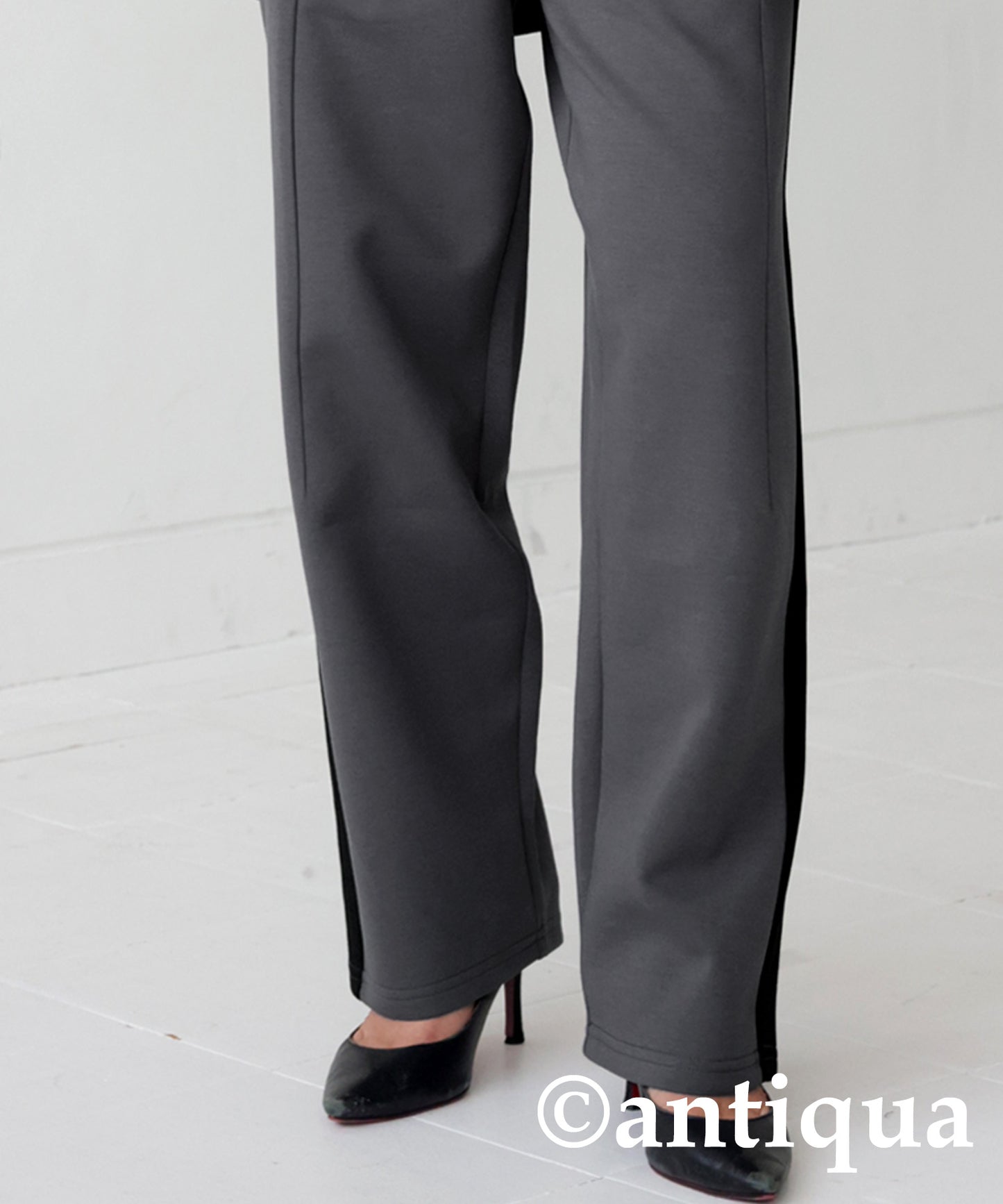 Ladies Bicolor side line Pants Ladies full-length Bottoms