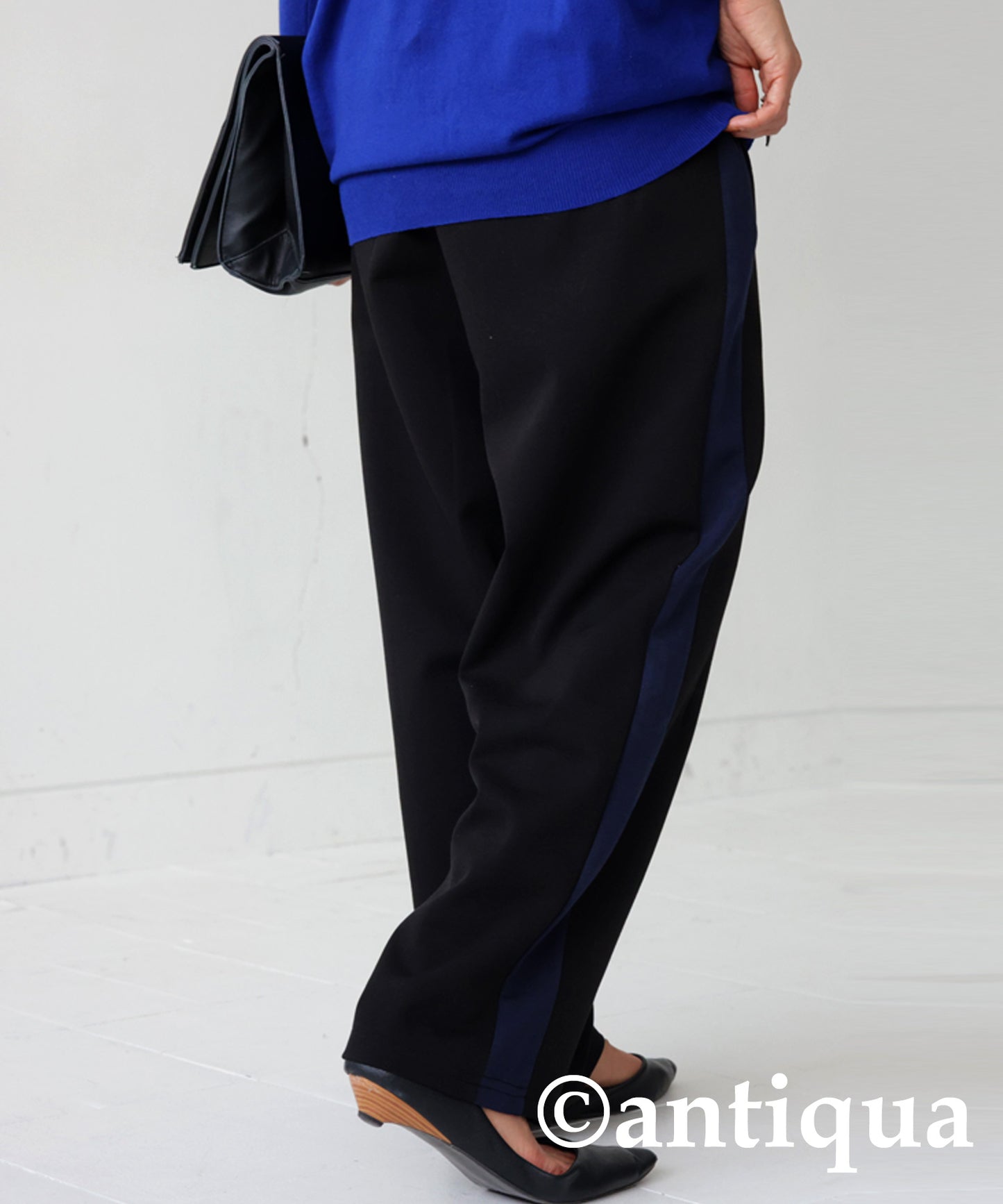 Ladies Bicolor side line Pants Ladies full-length Bottoms