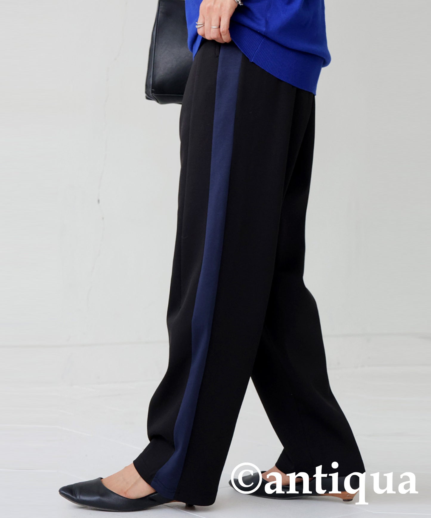 Ladies Bicolor side line Pants Ladies full-length Bottoms