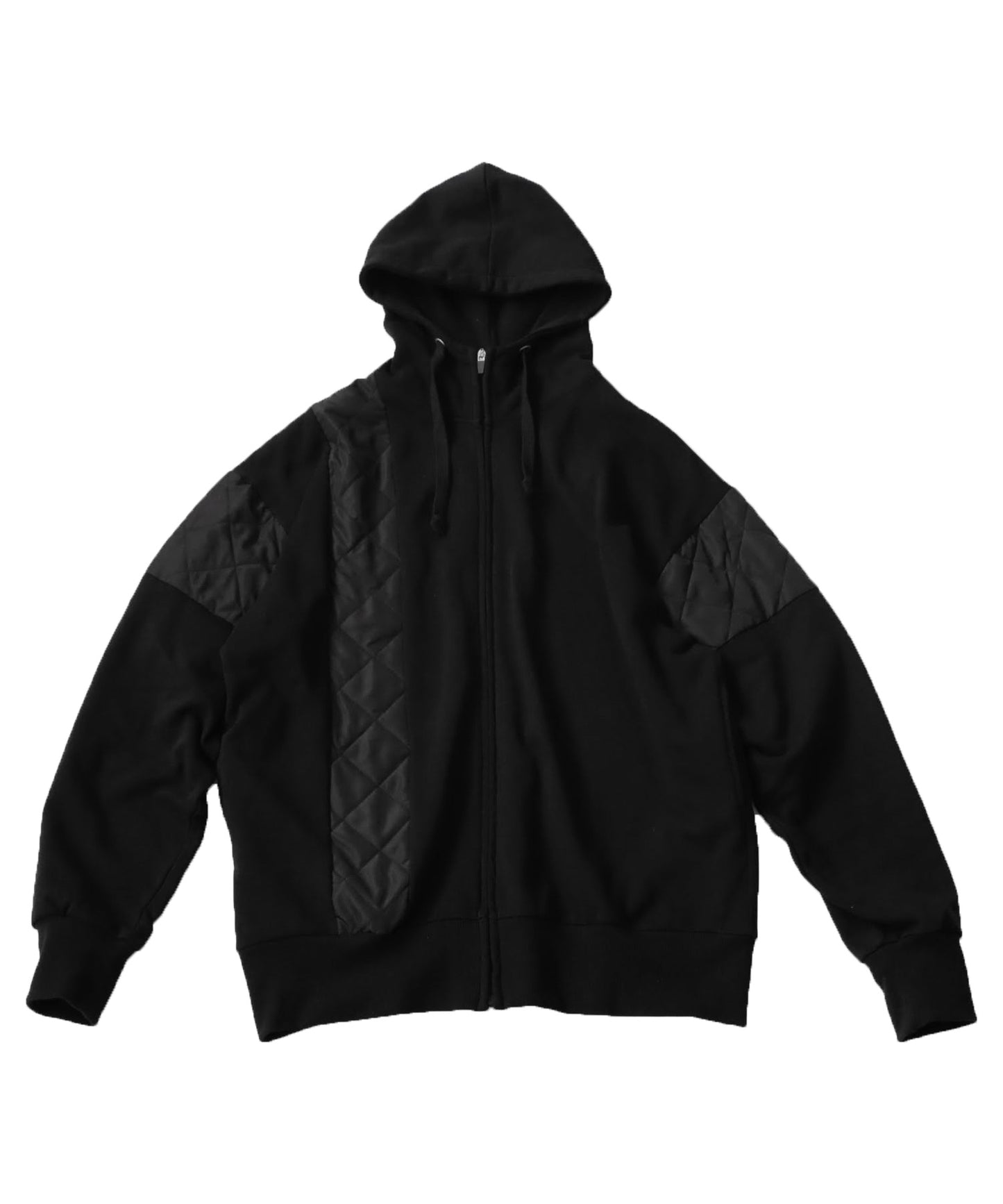 Ladies quilted switching hoodie