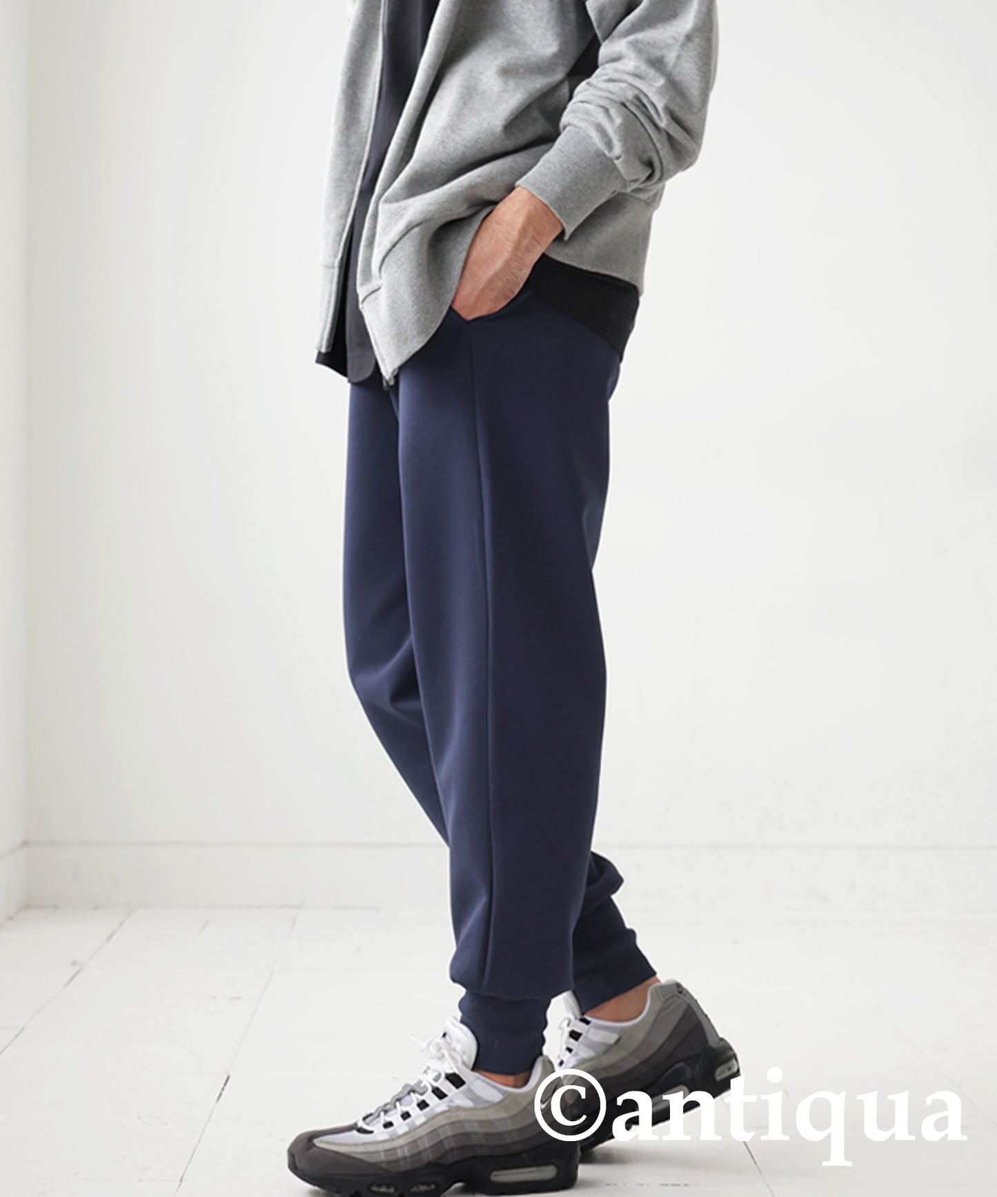 Hem rib punch pants Men's