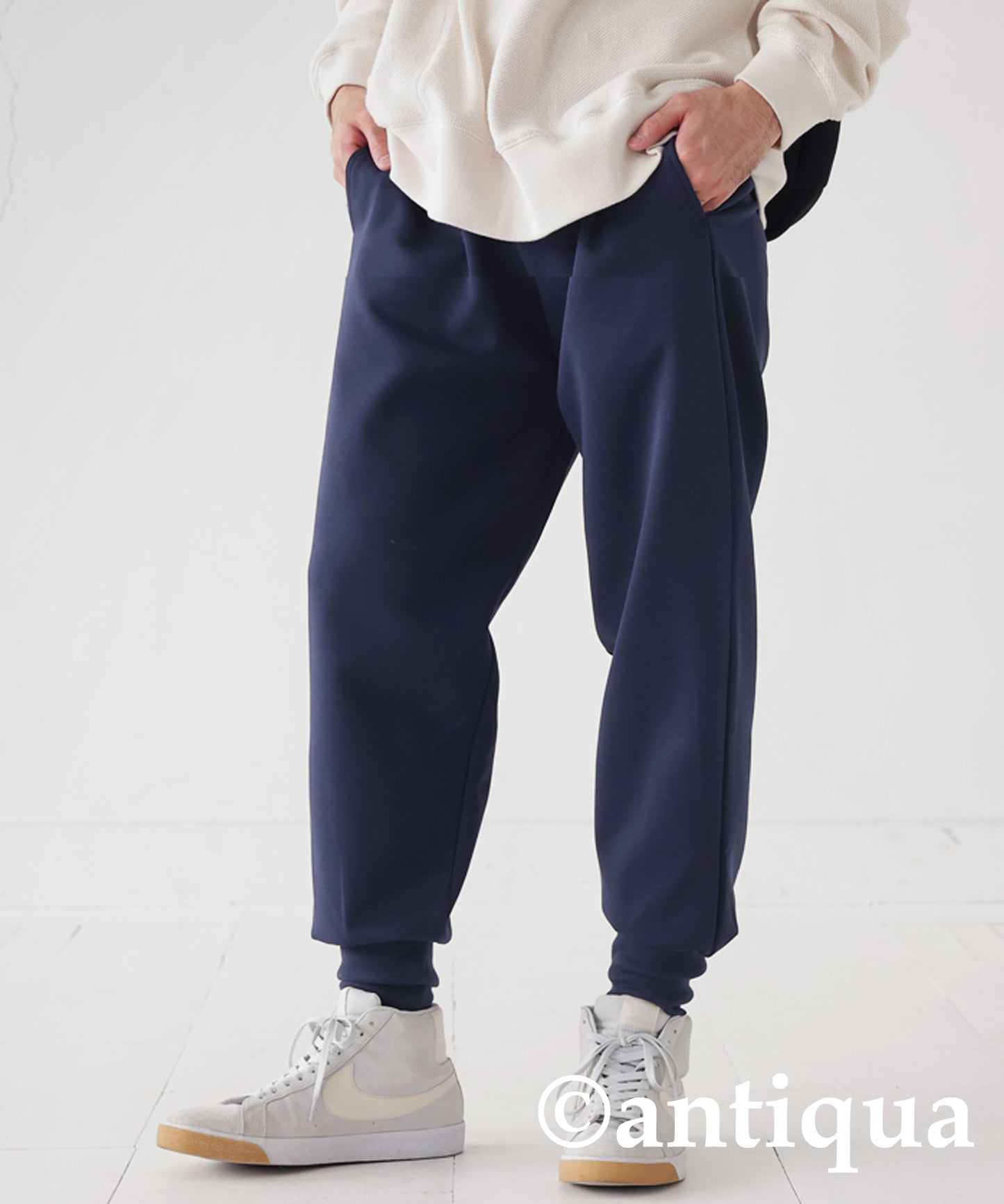 Hem rib punch pants Men's