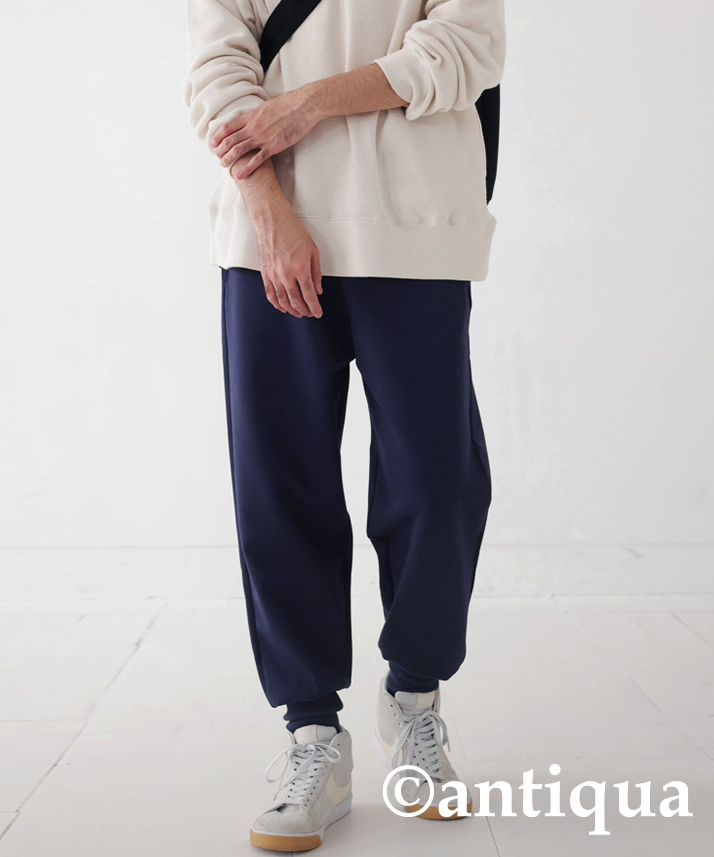 Hem rib punch pants Men's