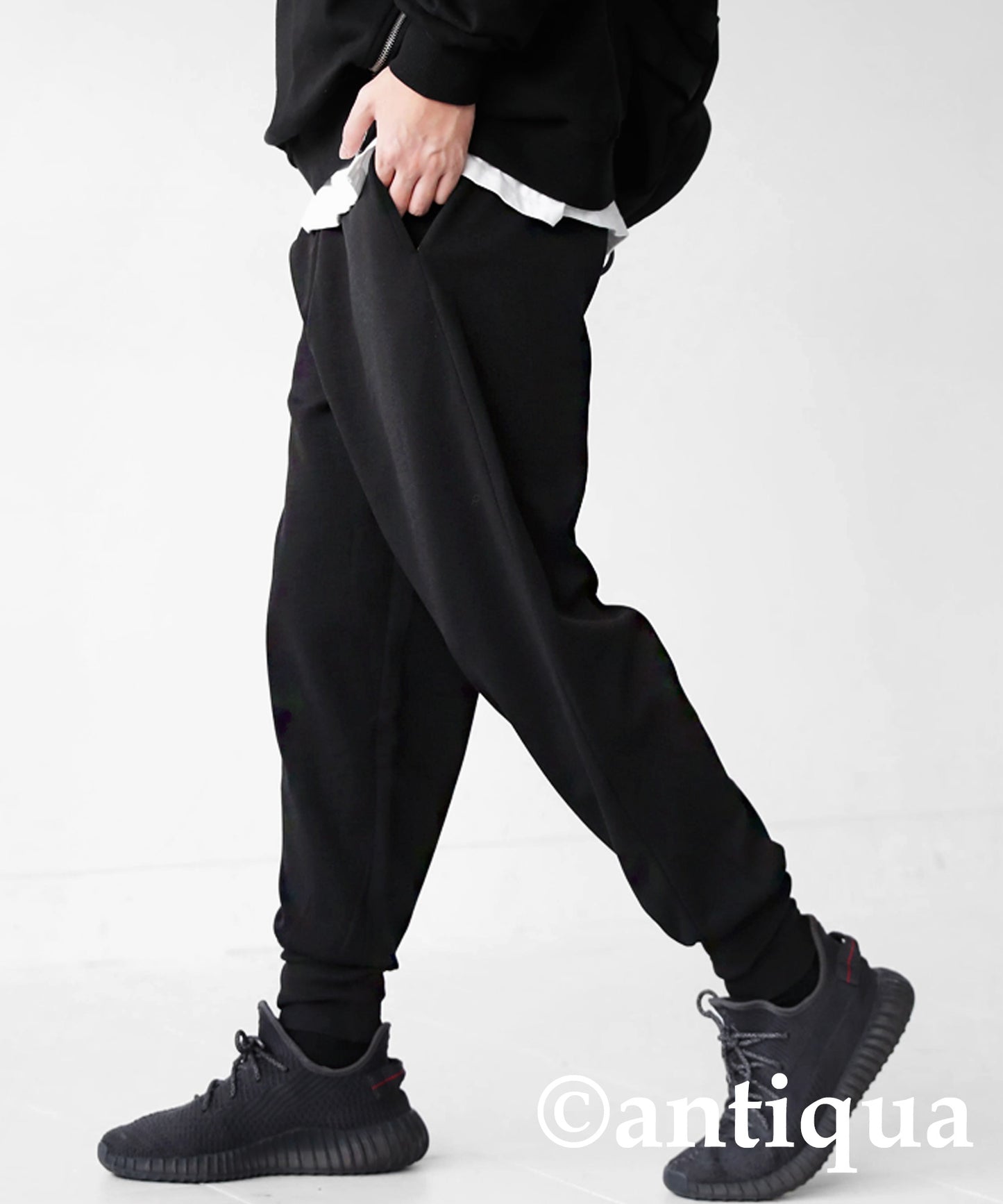 Hem rib punch pants Men's