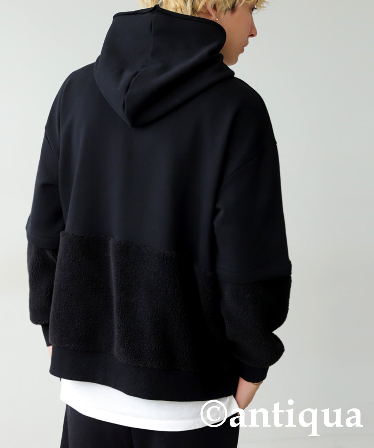 Men's hoodie french terry and boa