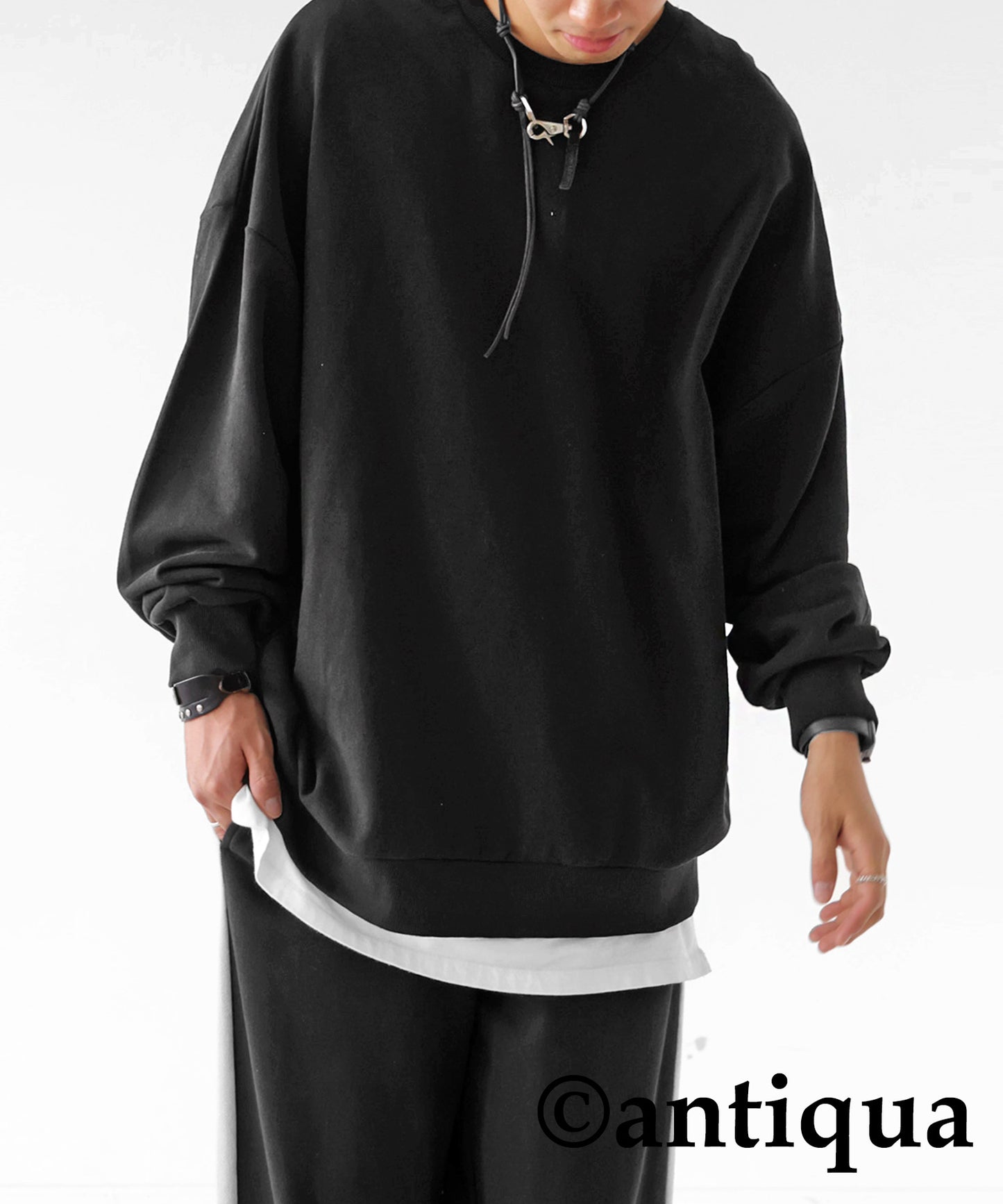 Pile fabric Pullover Men's