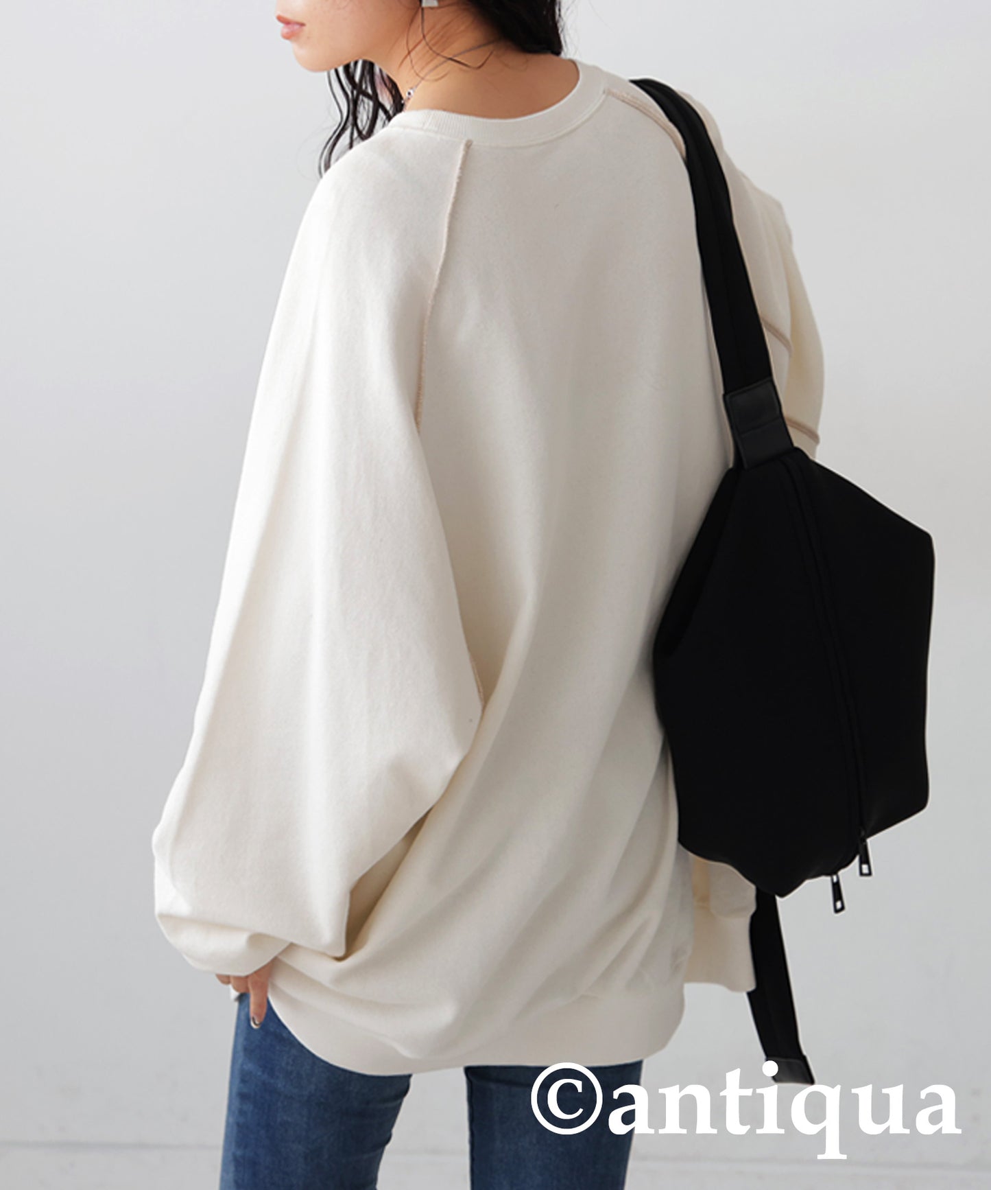 Pile Fabric Raglan Sweatshirt Ladies