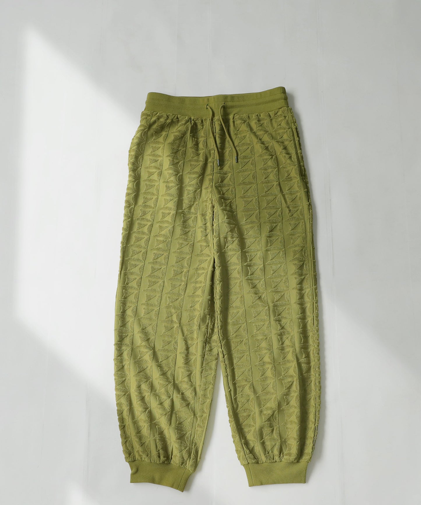 Pile Jacquard Pants Men's full-length Bottoms Pile Fabric