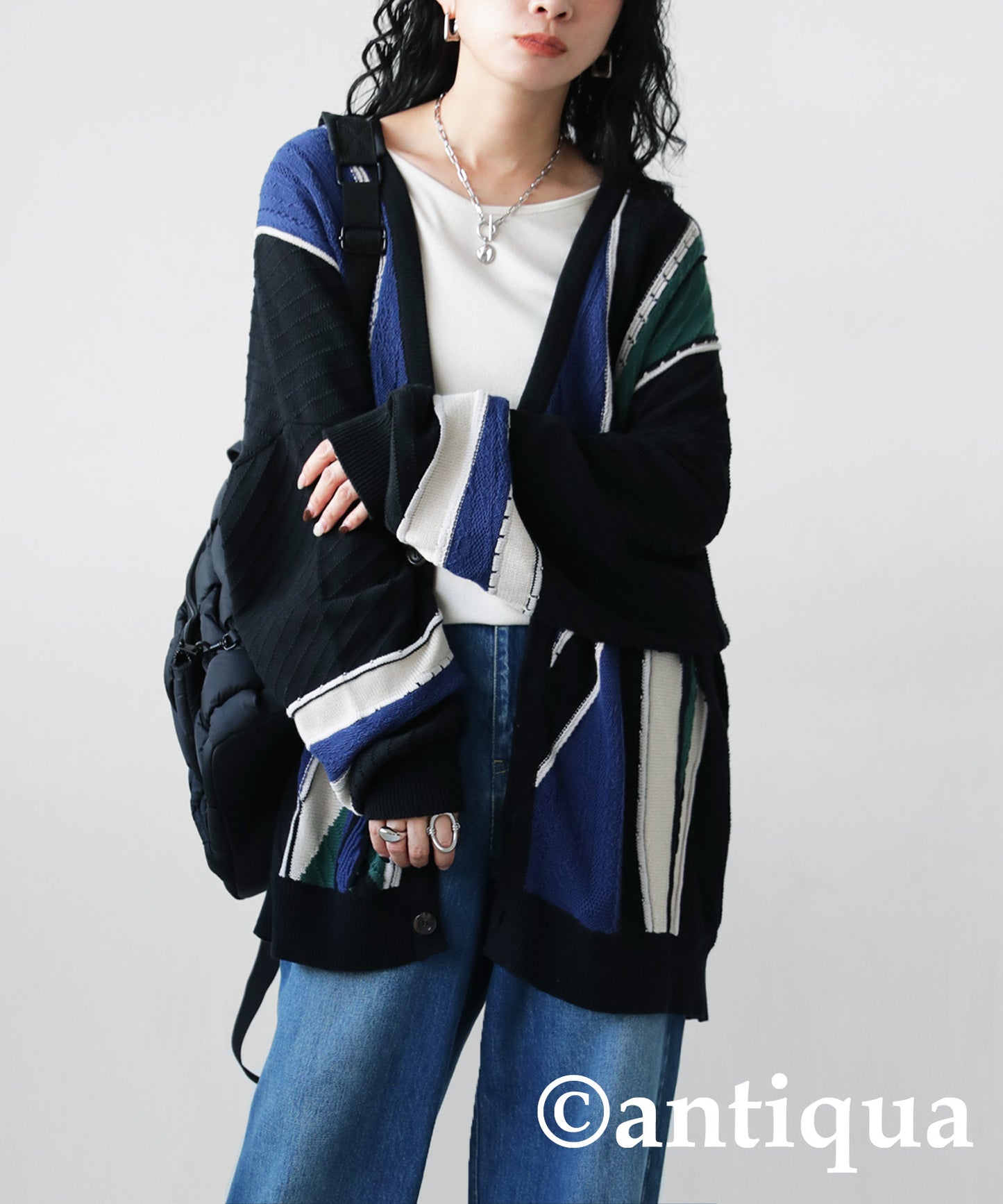 Retro style V-neck Cardigan Ladies