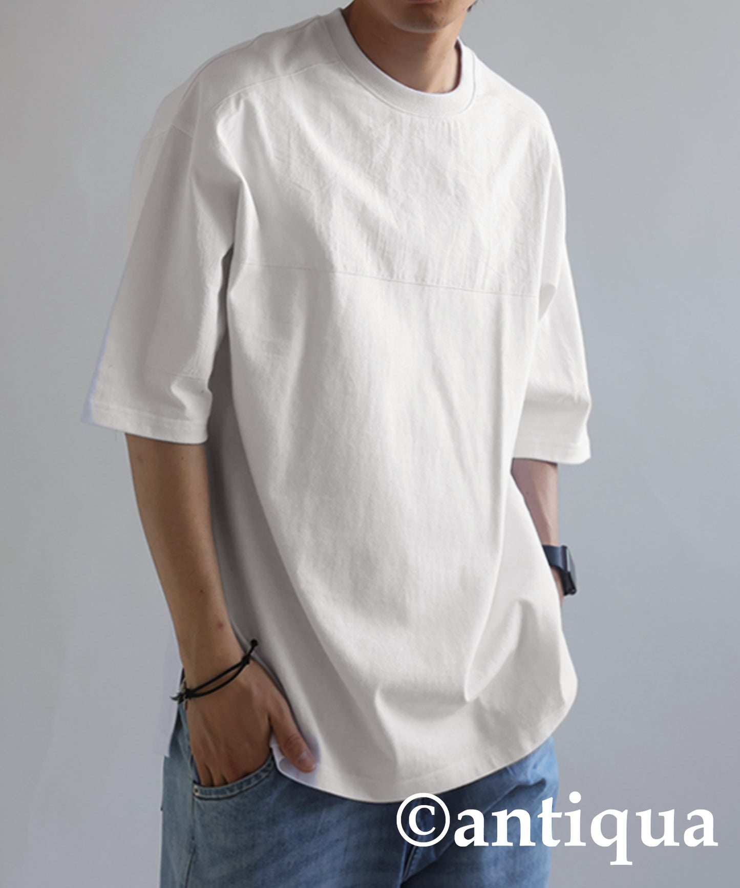 Nylon switching T -shirt Men's