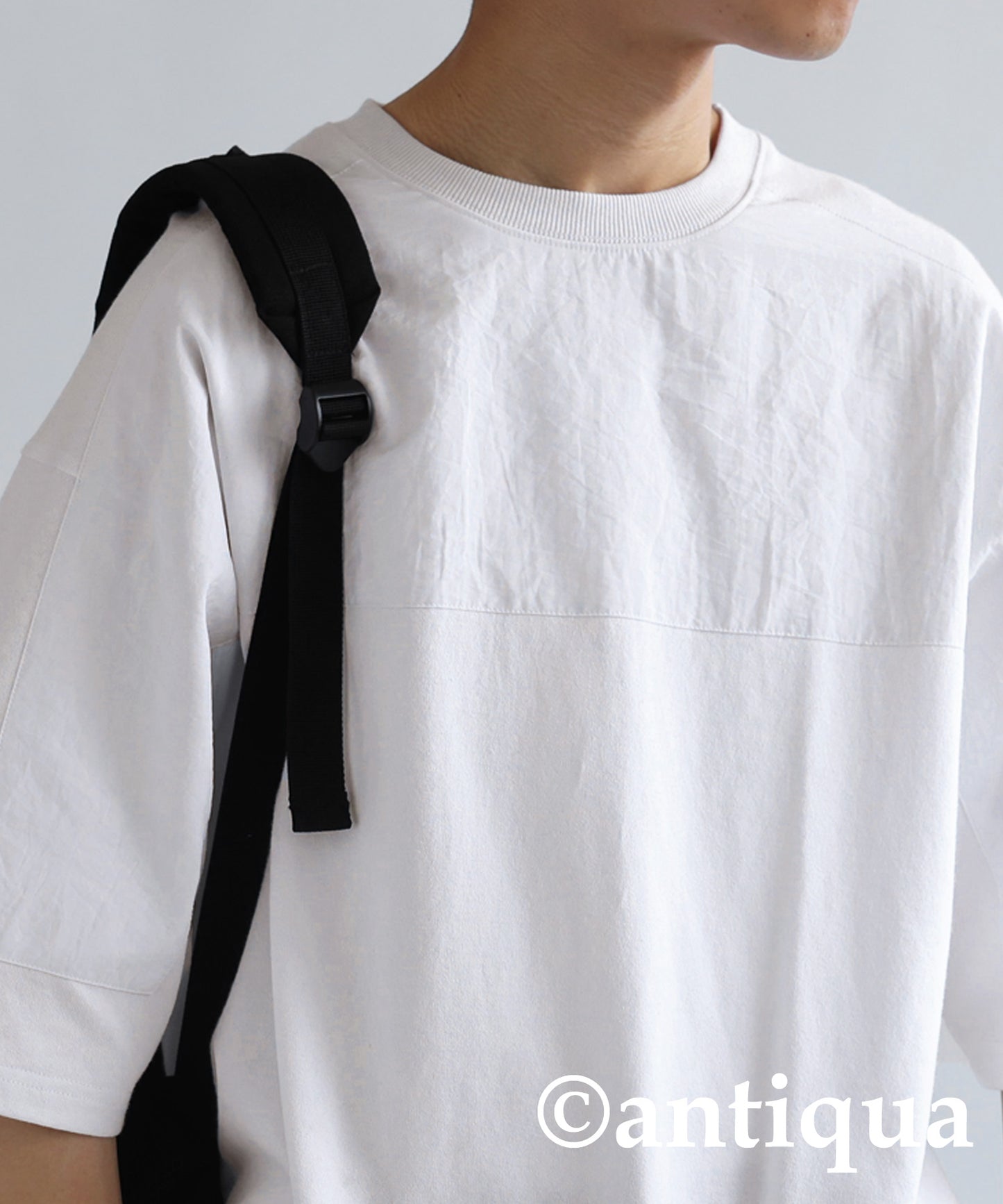 Nylon switching T -shirt Men's