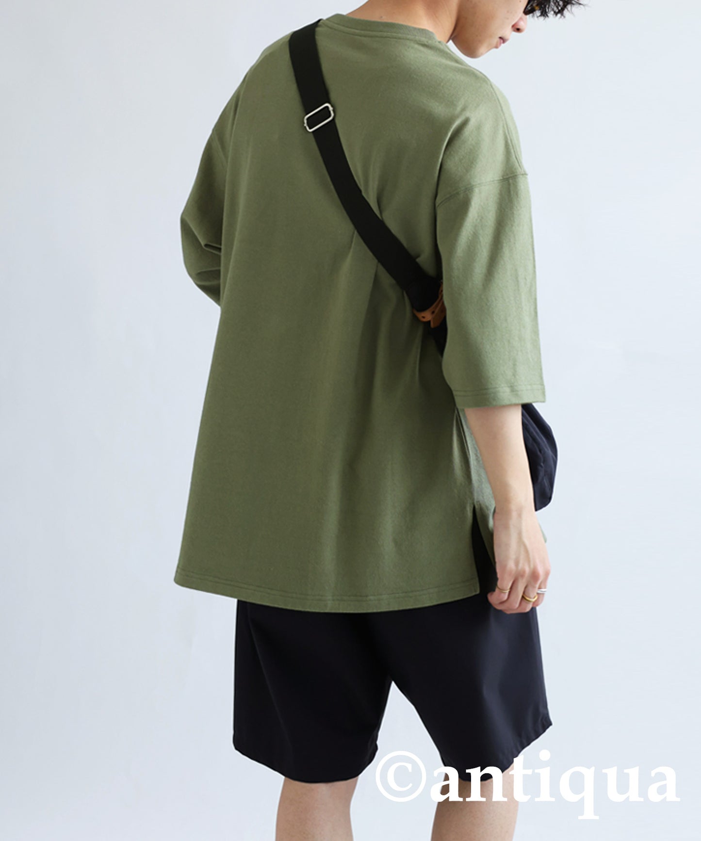 Nylon switching T -shirt Men's