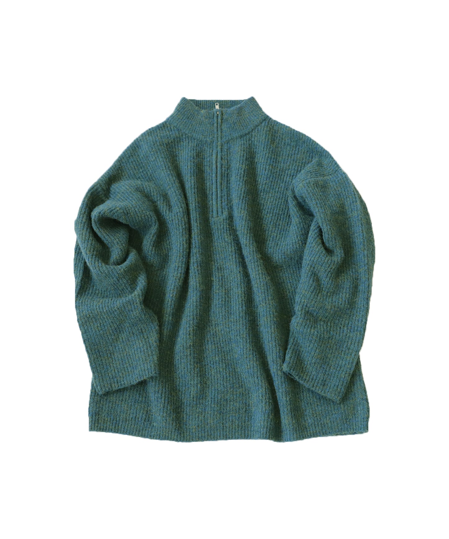 Half Zip Melange Knit Men's