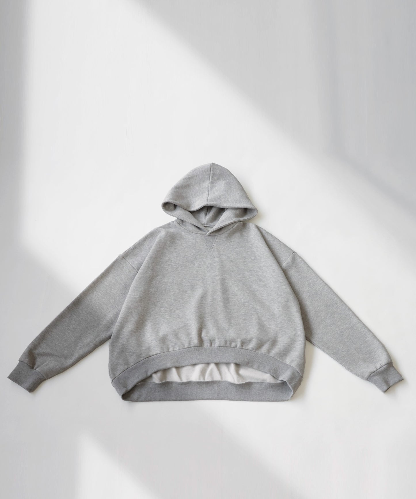 Brushed fabric hoodie Men's