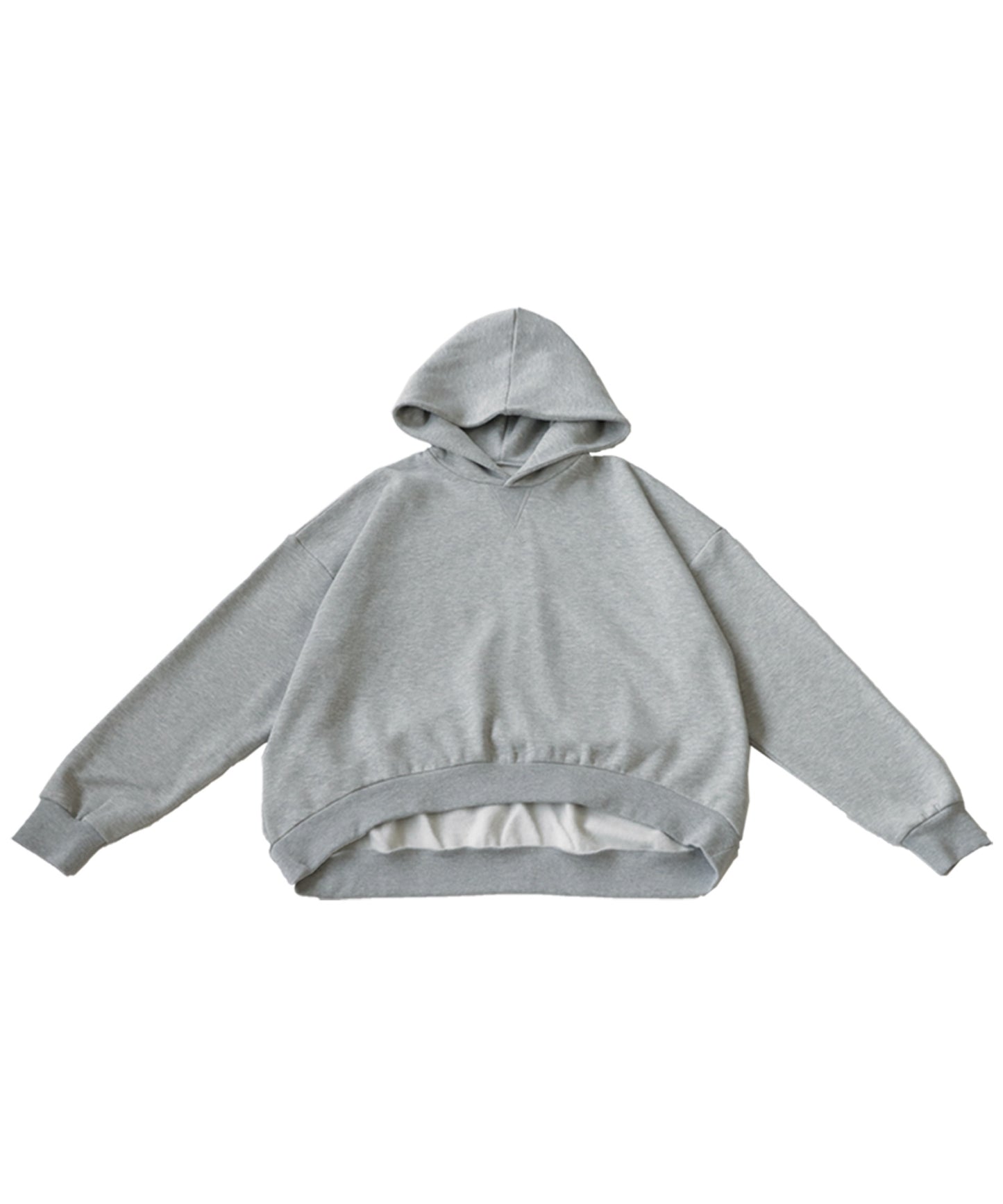 Brushed fabric hoodie Men's