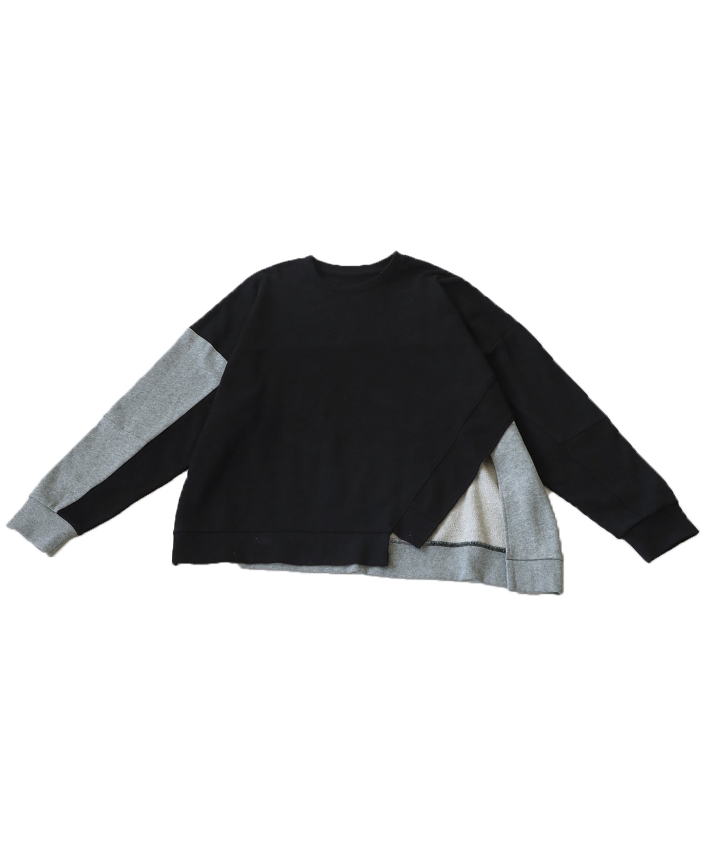 Bicolor Asymmetric Design Pullover Men's