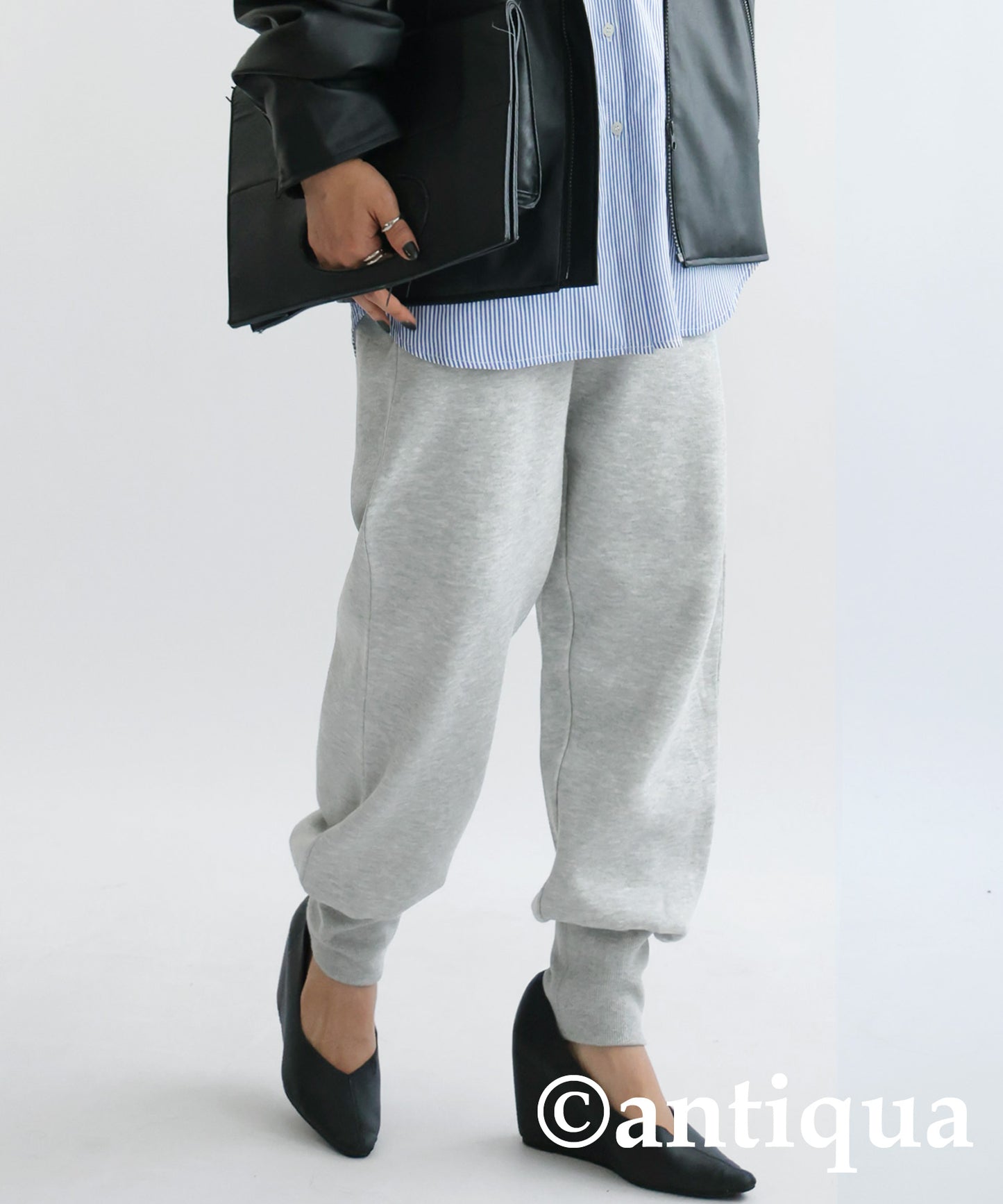 Pile fabric sweat pants Ladies