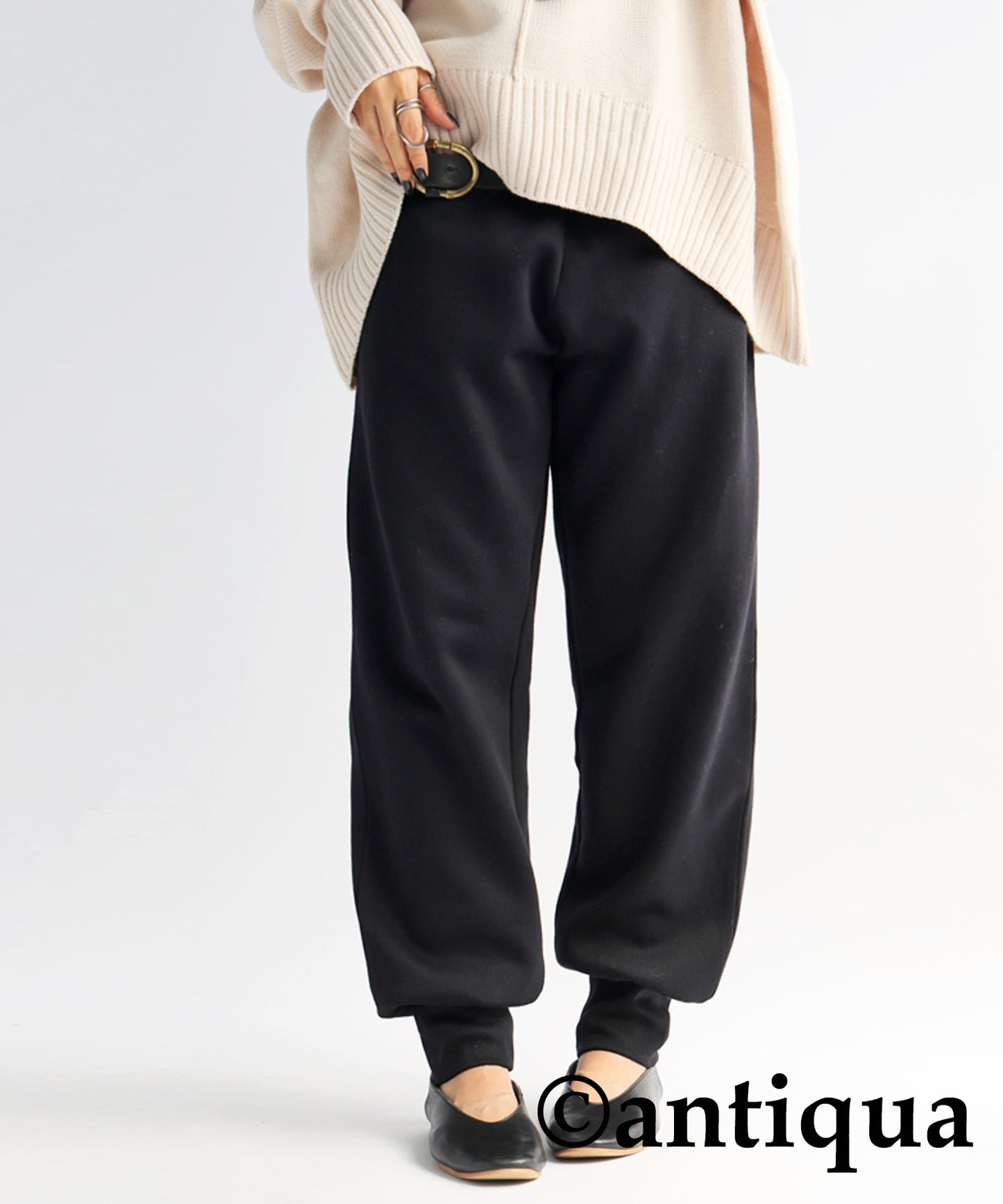 Pile fabric sweat pants Ladies