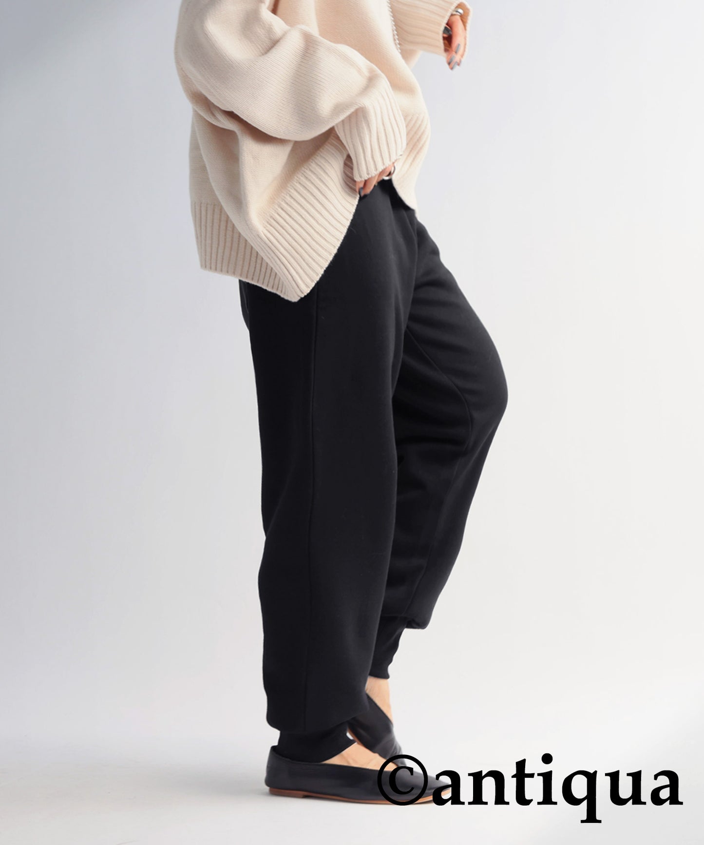 Pile fabric sweat pants Ladies