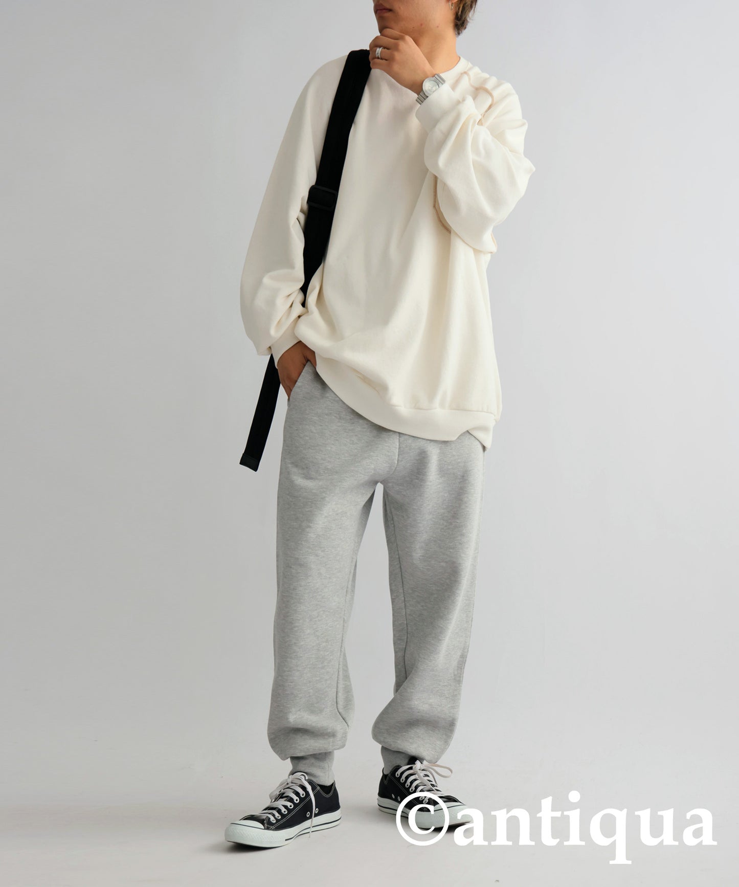 Pile fabric sweat pants Men’s