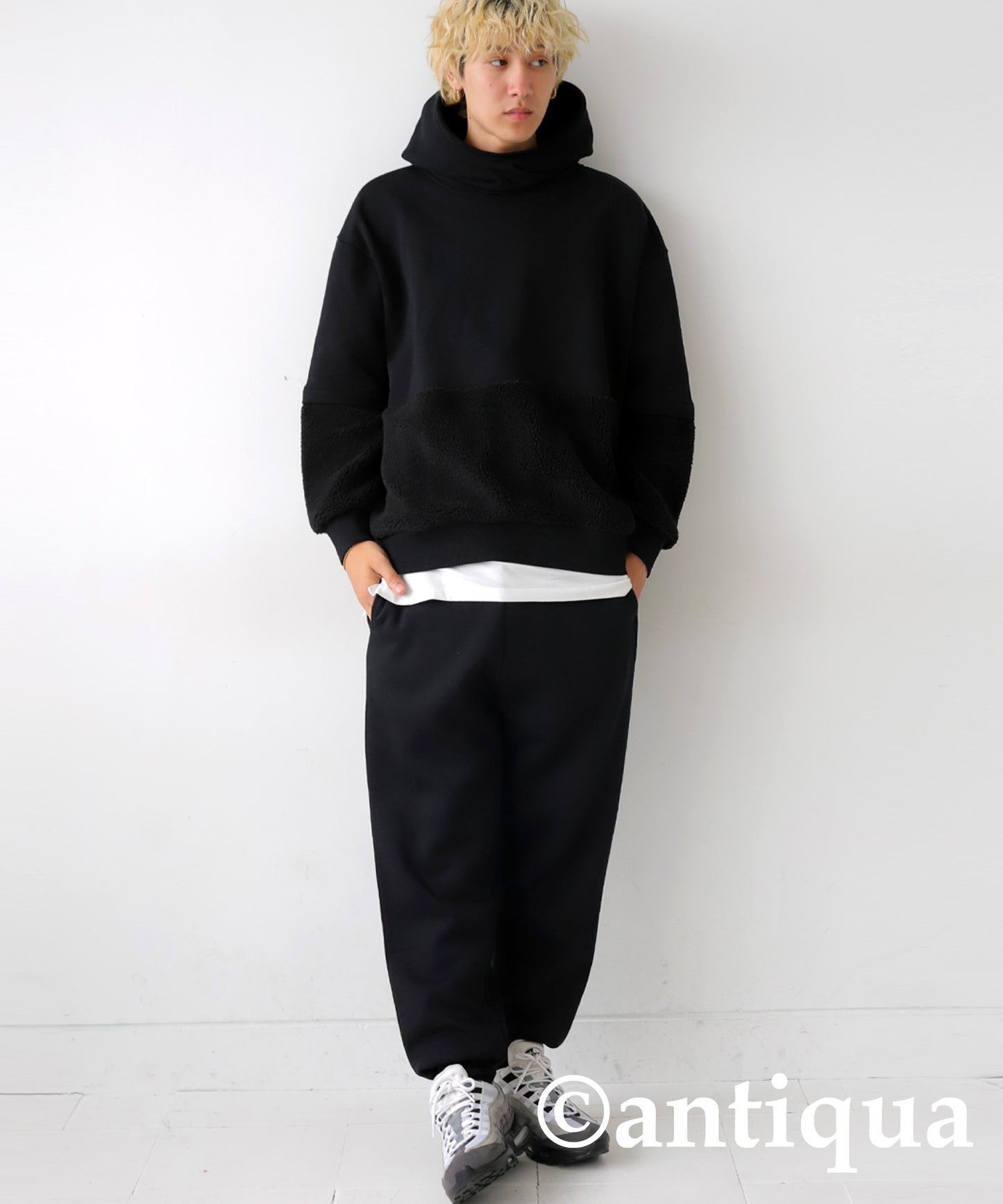 Pile fabric sweat pants Men’s