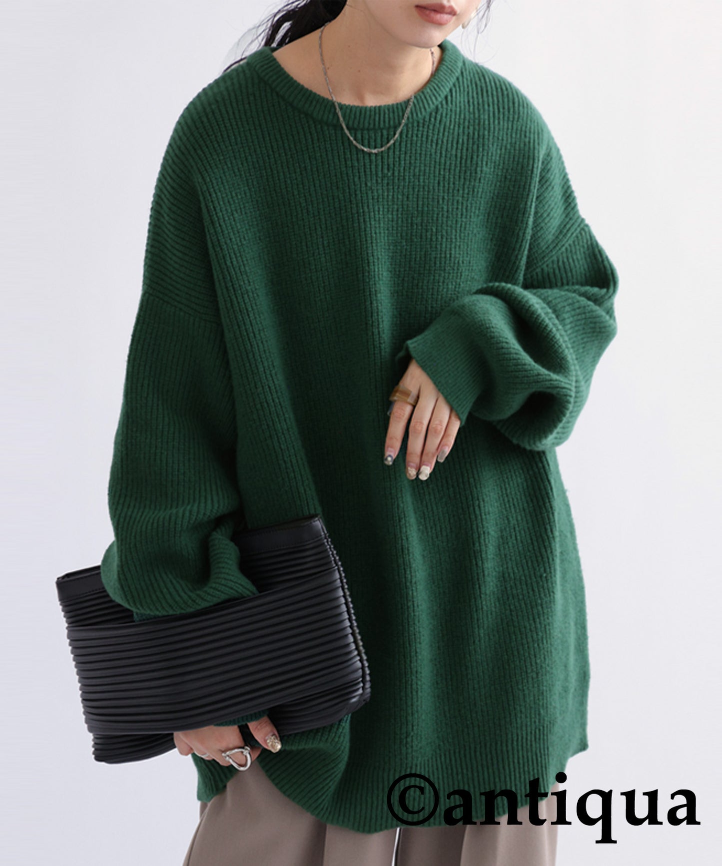 Round Neck Knit Sweater Ladies