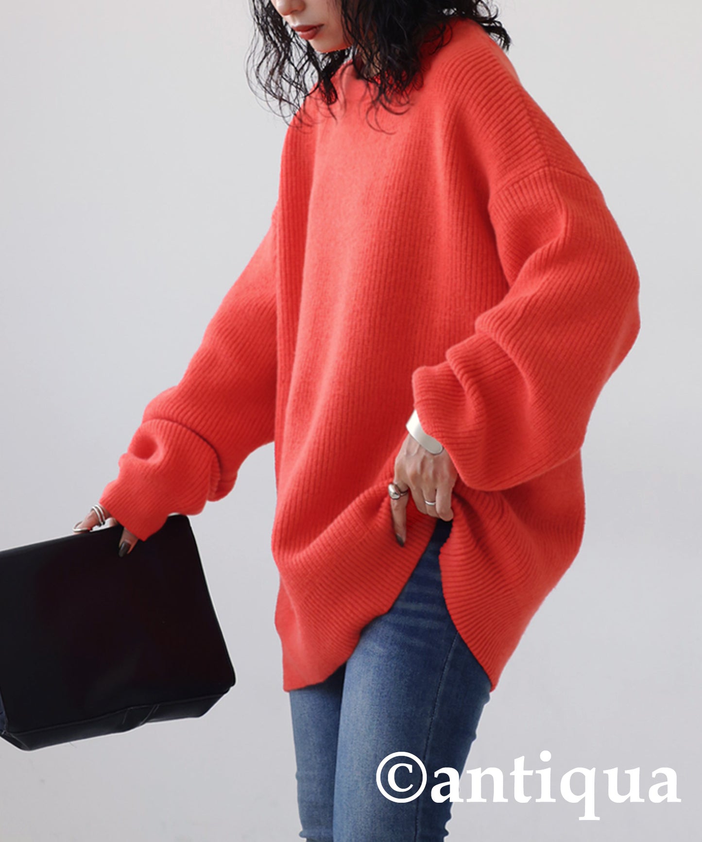 Round Neck Knit Sweater Ladies