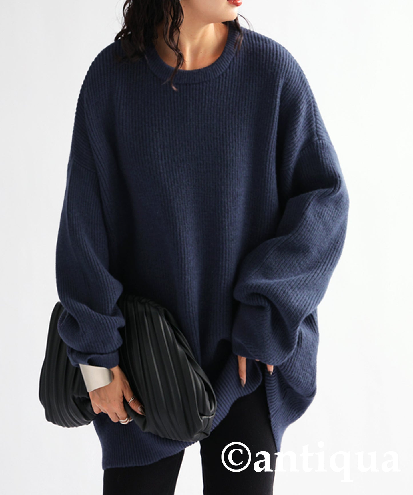 Round Neck Knit Sweater Ladies